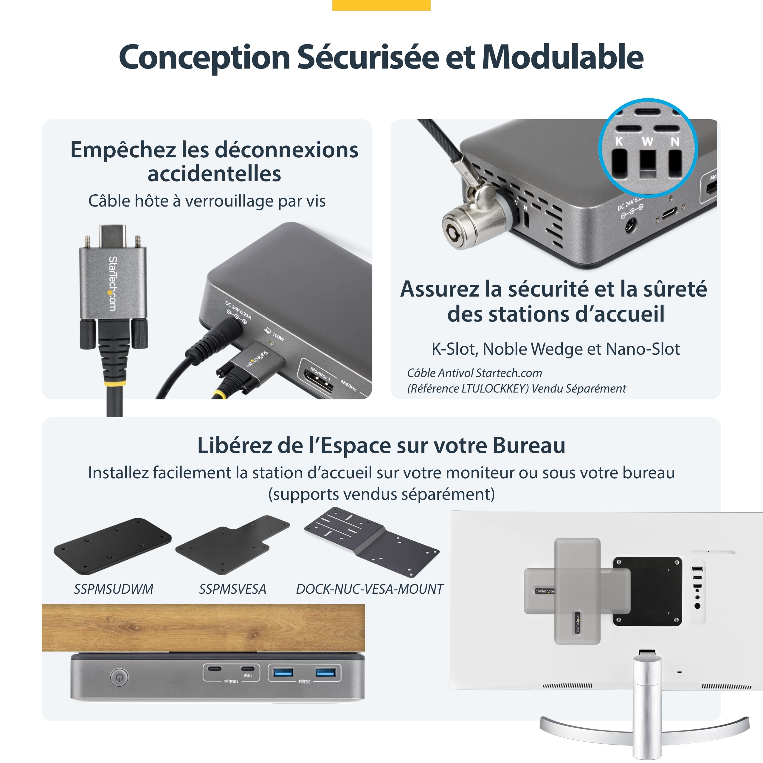 startech-dock-usb-c-sans-pilote-double-dp-4k-60hz-100w-verrouillable image 6