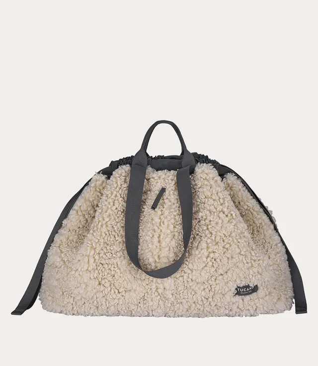 tucano-carry-sheep-large-sac-de-week-end-fausse-fourrure-effet-mouton image 1