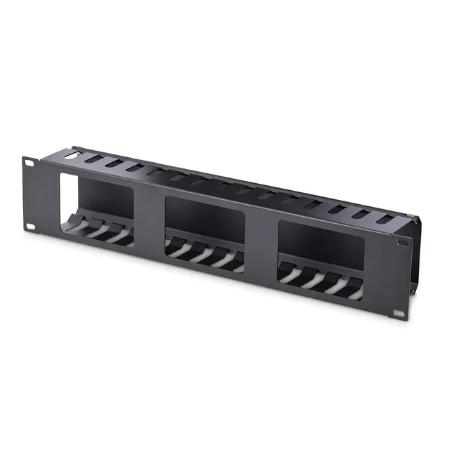 startech-com-goulotte-horizontale-doigts-2u-avec-couvercle-rack-19-pouces-acier image 1