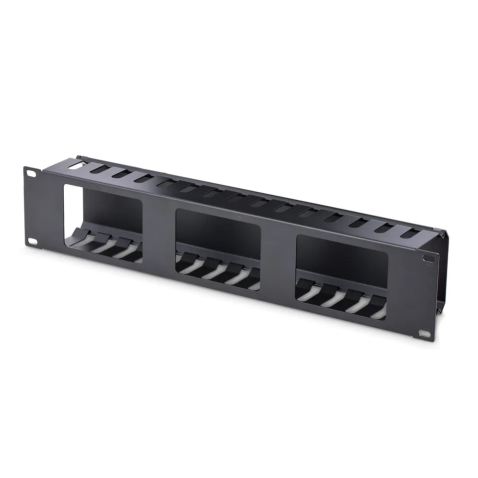 startech-com-goulotte-horizontale-doigts-2u-avec-couvercle-rack-19-pouces-acier image 1