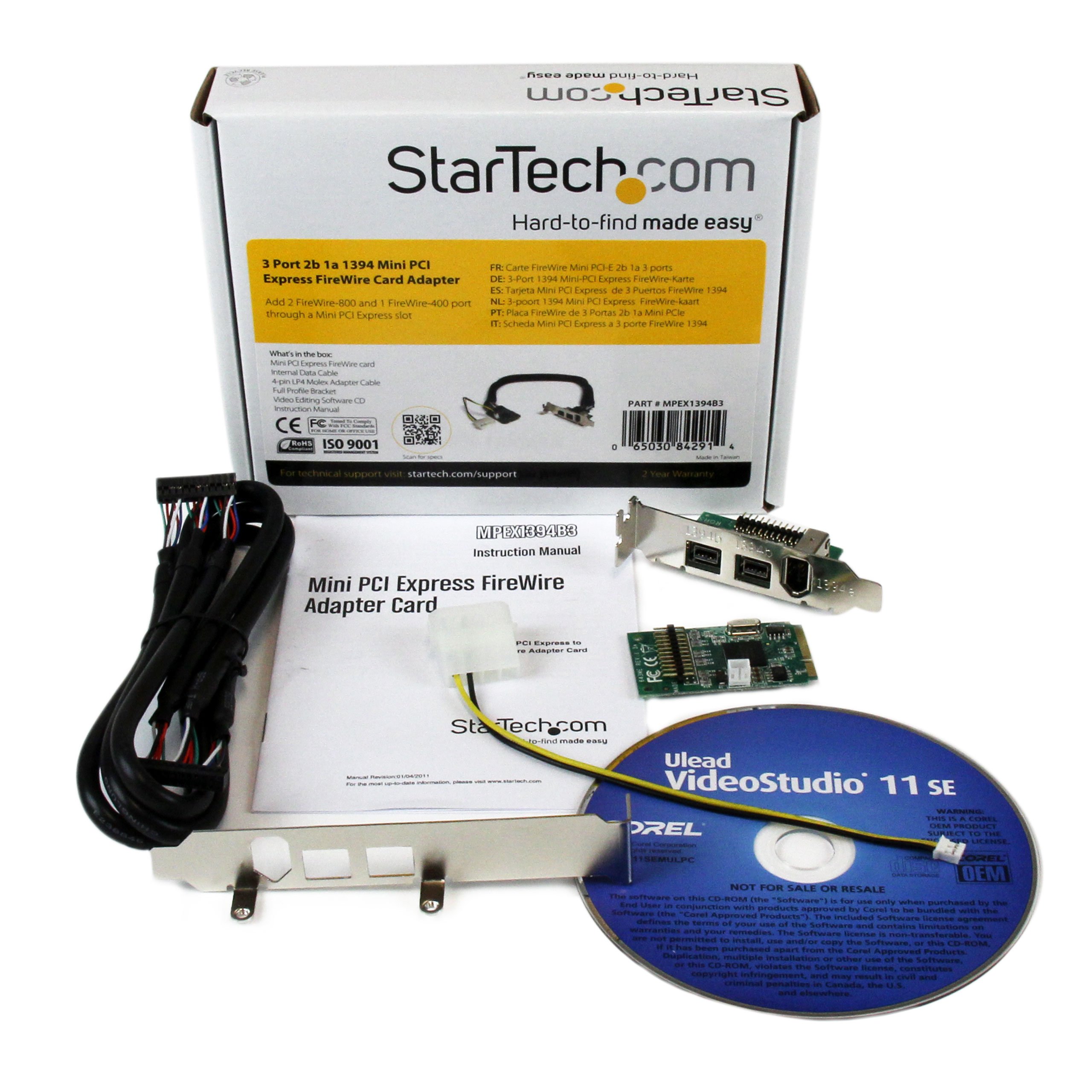 startech-com-mpex1394b3-carte-mini-pci-express-firewire-3-ports-800-mbps image 6