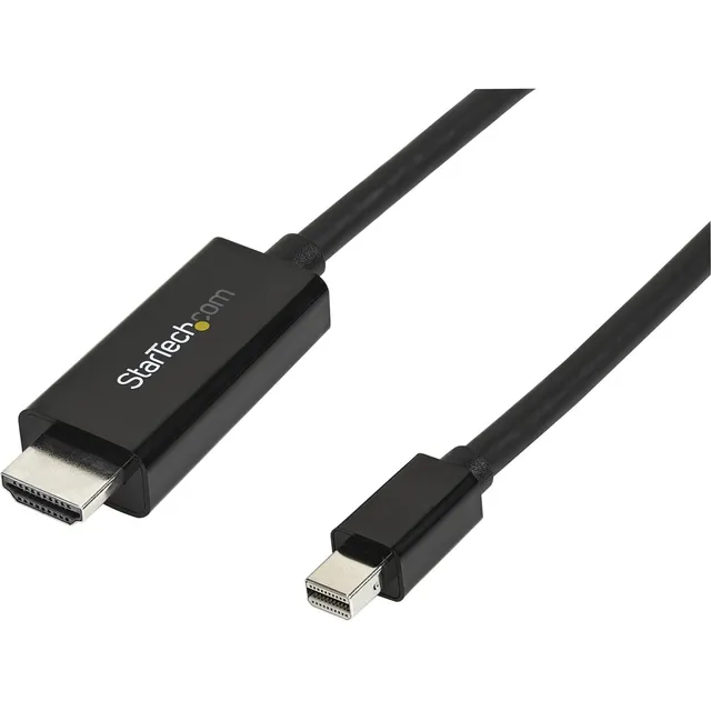 startech-com-mdp2hdmm3mb-c-ble-mini-displayport-vers-hdmi-3-m-4k-30hz-noir image 1