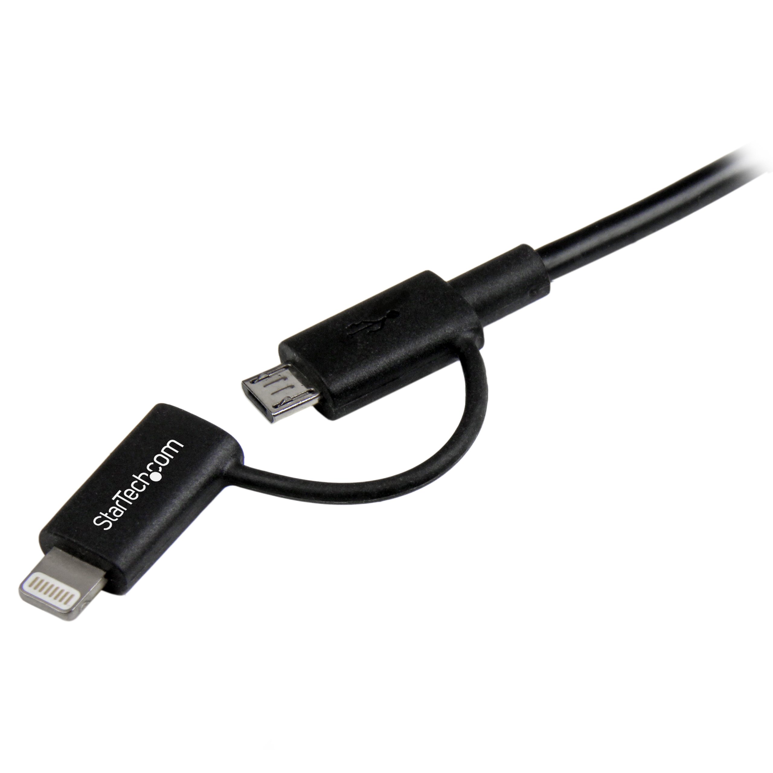startech-com-c-ble-lightning-8-broches-micro-usb-vers-usb-1-m-charge-et-synchron image 2