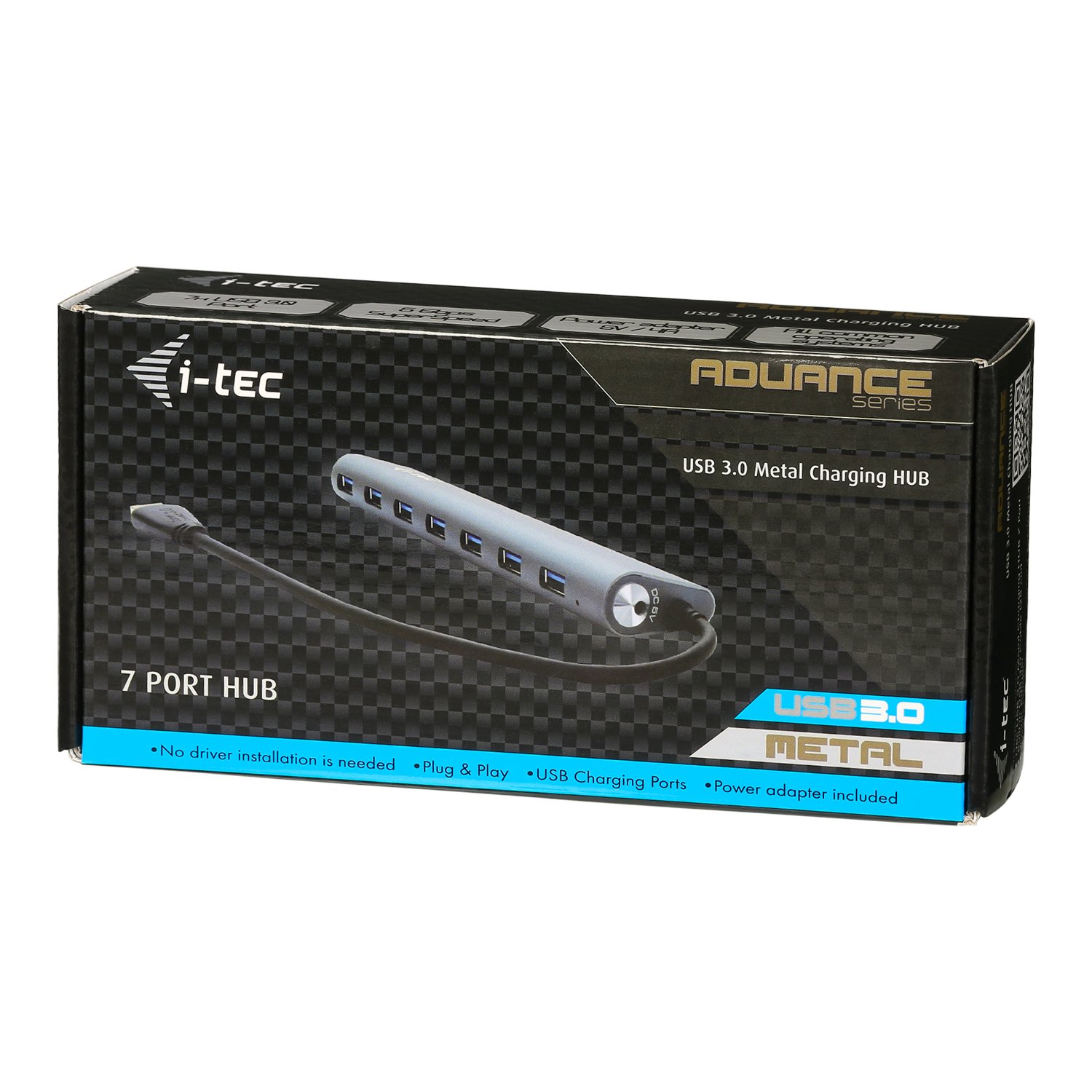 i-tec-u3hub778-hub-usb-3-0-7-ports-m-tal-avec-chargeur-secteur image 5