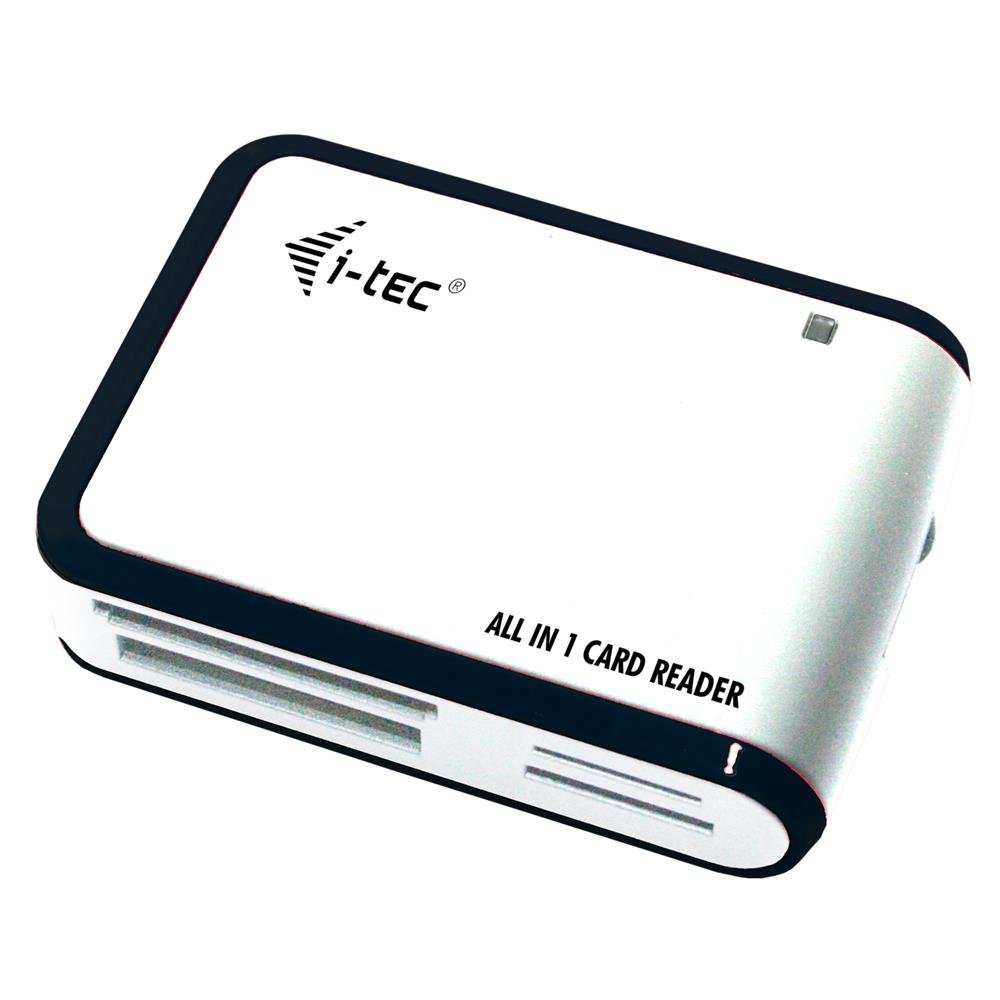 i-tec-lecteur-de-carte-usb-2-0-tout-en-un-microsd-et-m2-blanc-noir image 1