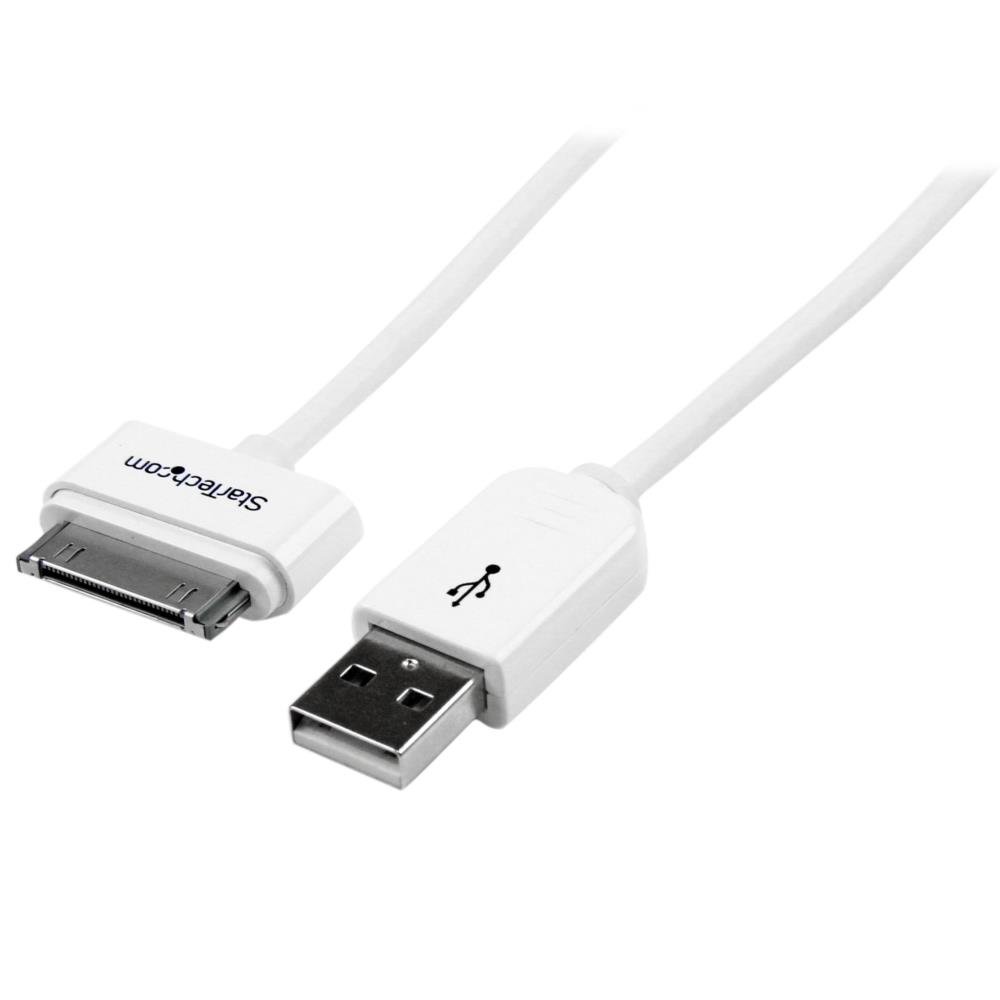 startech-com-usb2adc1m-c-ble-apple-dock-30-broches-vers-usb-1-m-blanc image 2