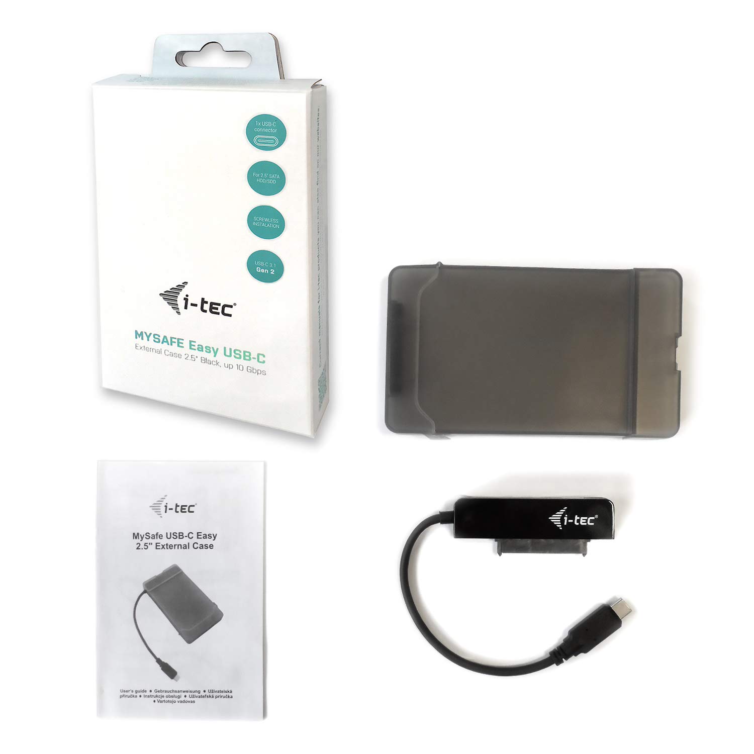 i-tec-c31mysafeu313-protection-pour-disque-dur-usb-usb-c-vers-sata-ii-noir-gris image 7