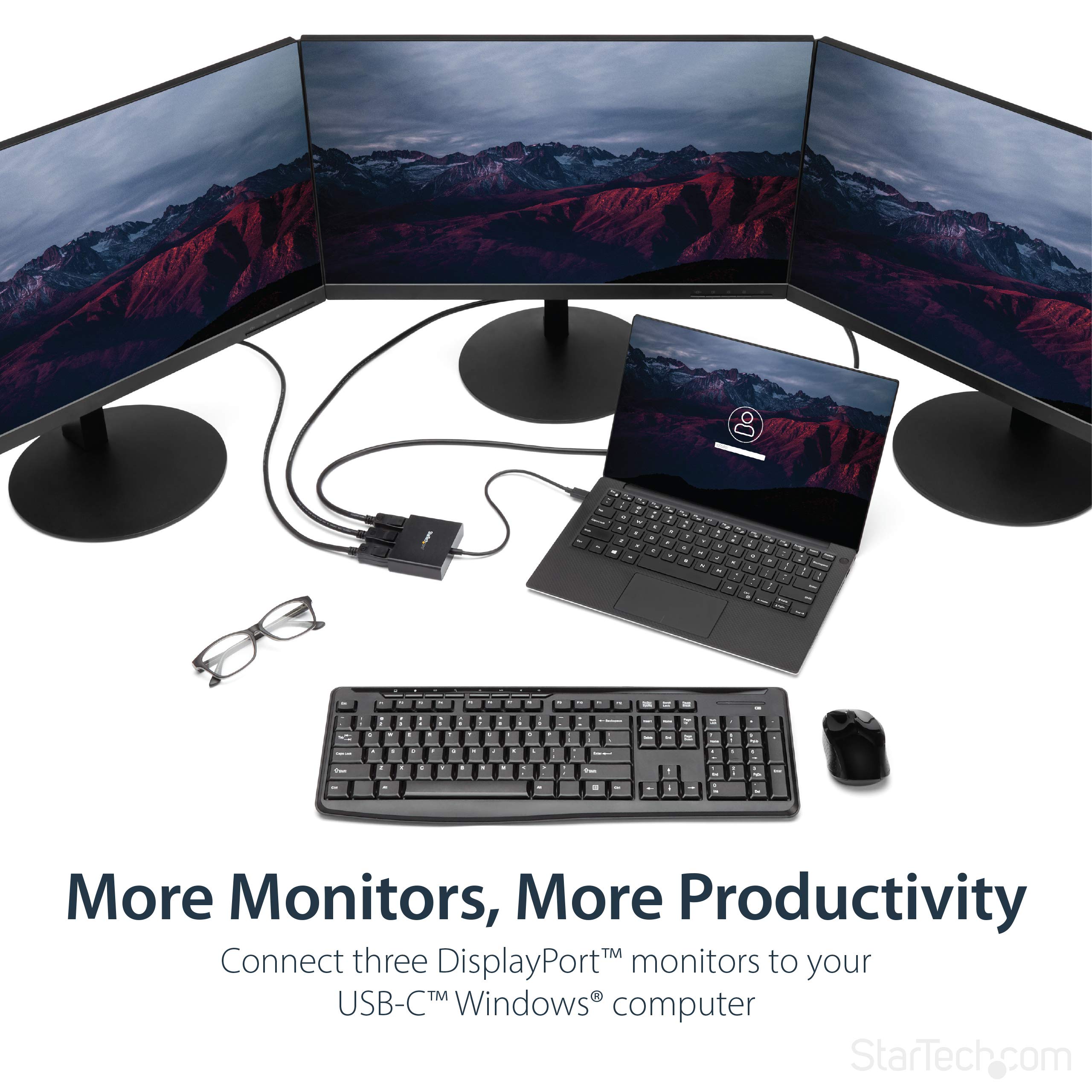 startech-com-mstcdp123dp-adaptateur-multi-moniteur-usb-c-vers-triple-displayport image 2