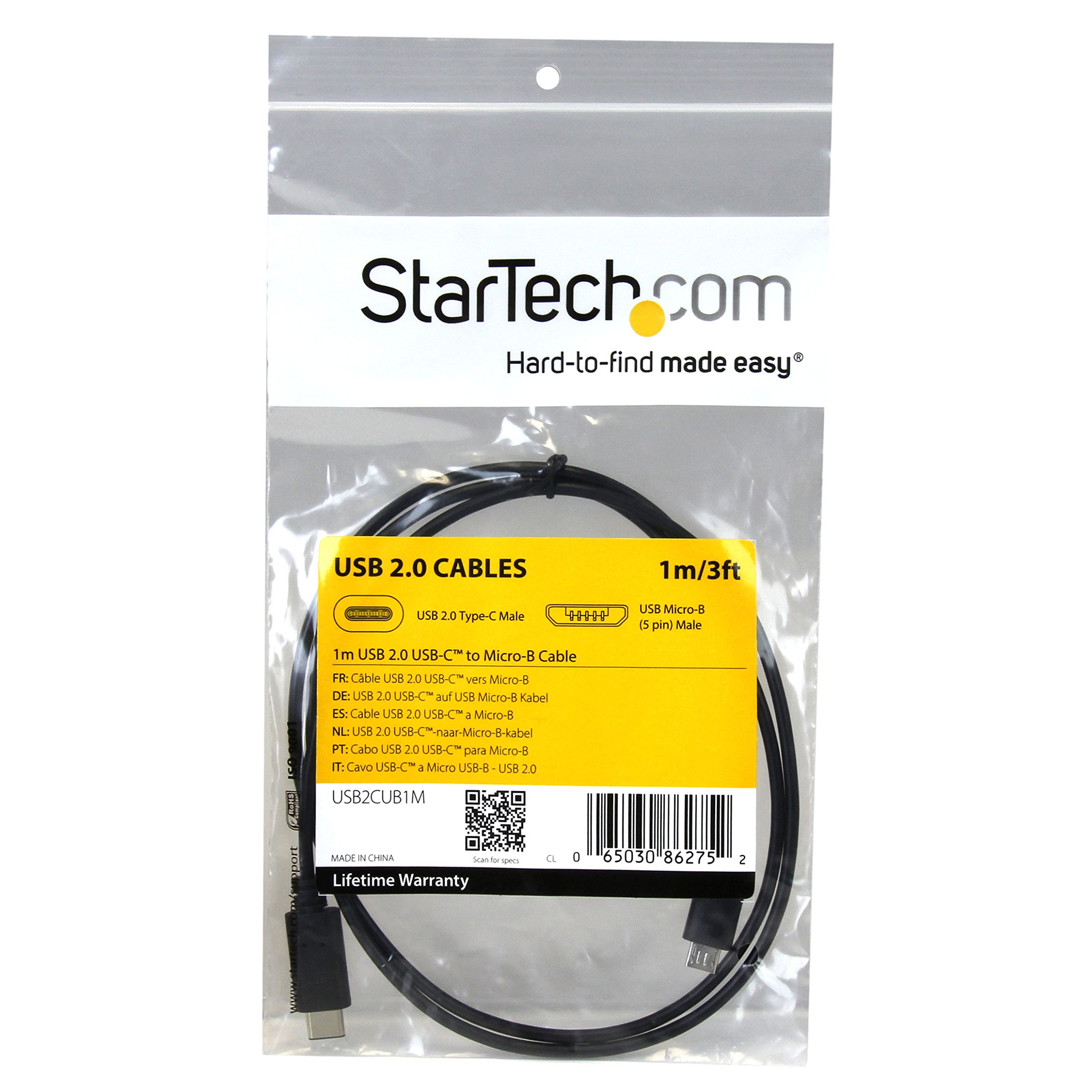 startech-com-usb2cub1m-c-ble-usb-c-vers-micro-b-1-m-usb-2-0-donn-es image 5