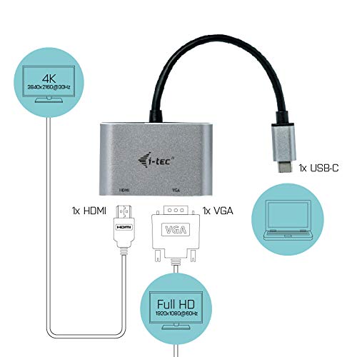 i-tec-adaptateur-usb-c-vers-hdmi-4k-30hz-vga-1080p-bo-tier-m-tal image 5