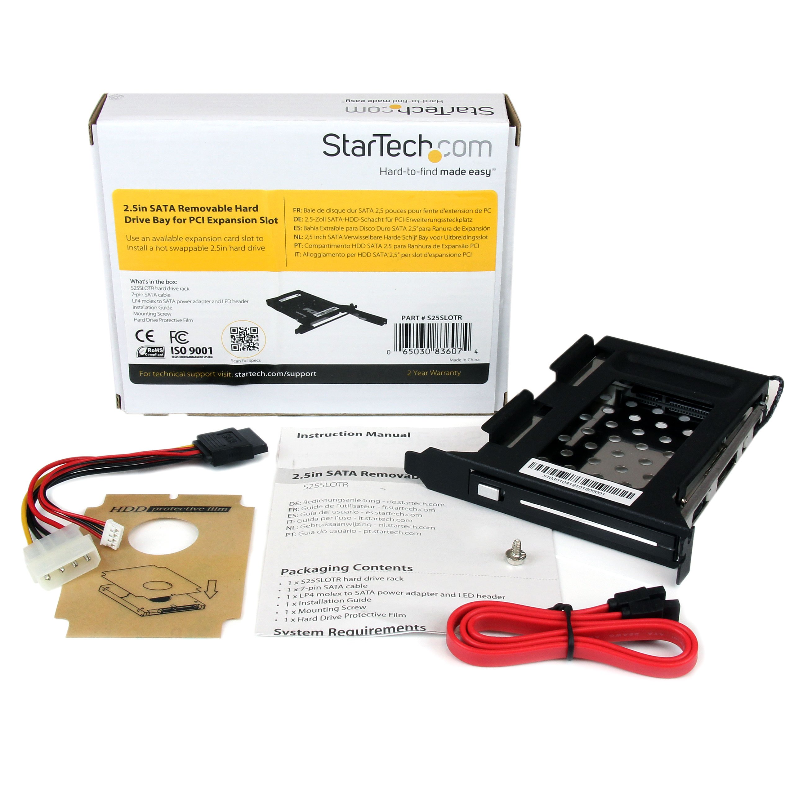 startech-com-s25slotr-baie-disque-dur-sata-2-5-pour-slot-extension-pc image 4