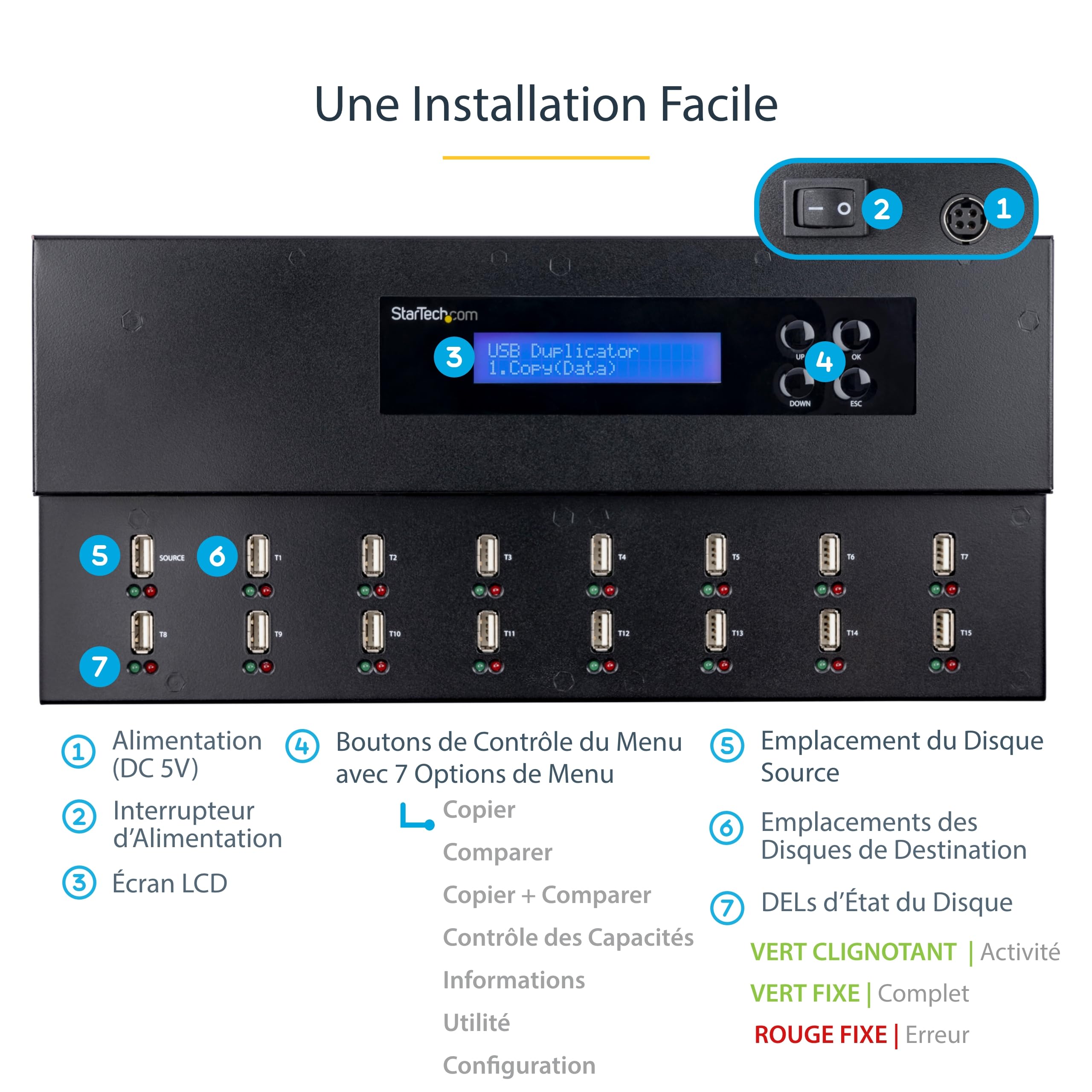 startech-com-duplicateur-cloneur-effaceur-cl-usb-1-15-1-5-go-min-avec-lcd image 4