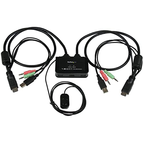 startech-com-switch-kvm-usb-hdmi-2-ports-1080p-c-bles-inclus-aliment-usb image 2