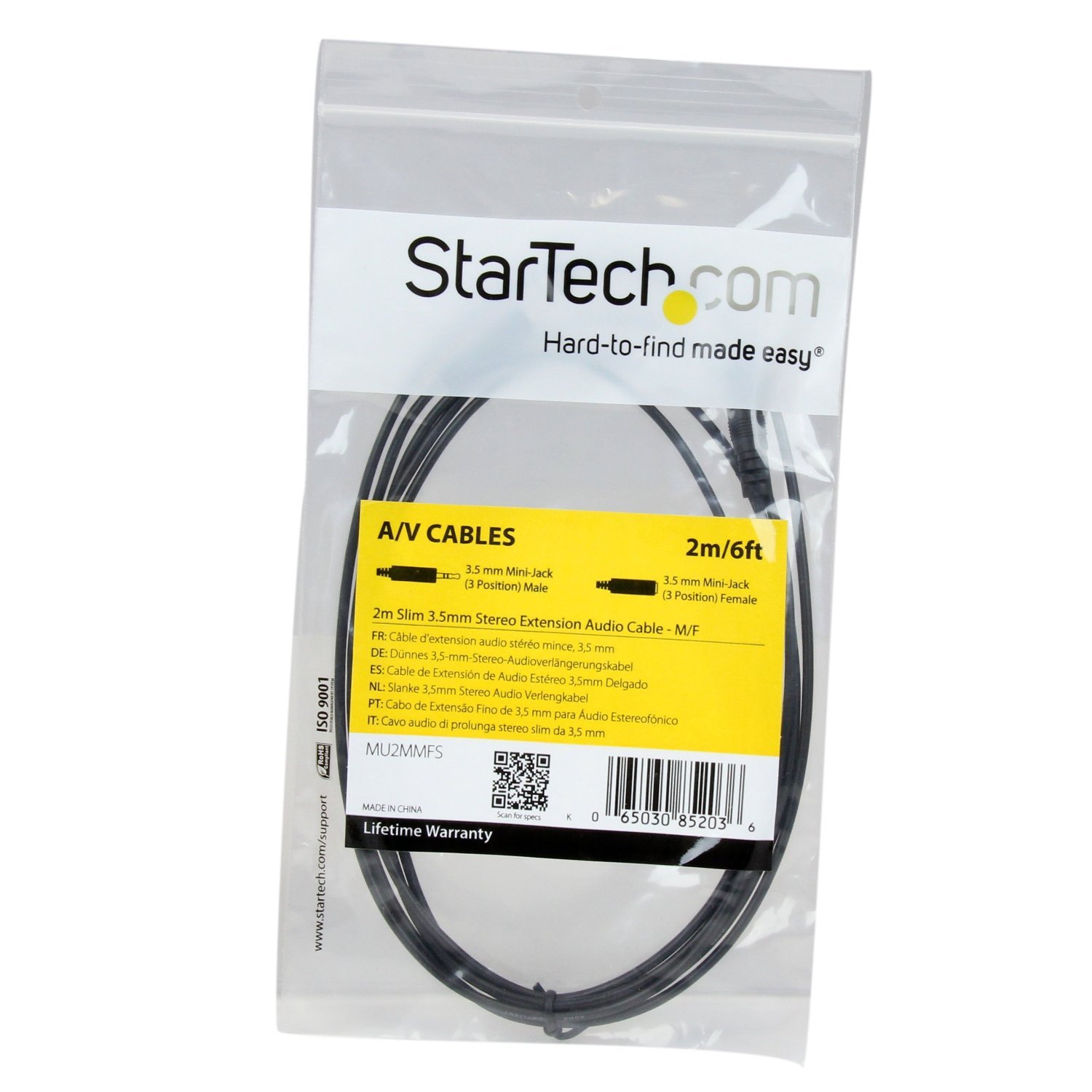 startech-com-mu2mmfs-c-ble-extension-audio-slim-3-5-mm-m-le-vers-femelle-2-m image 4