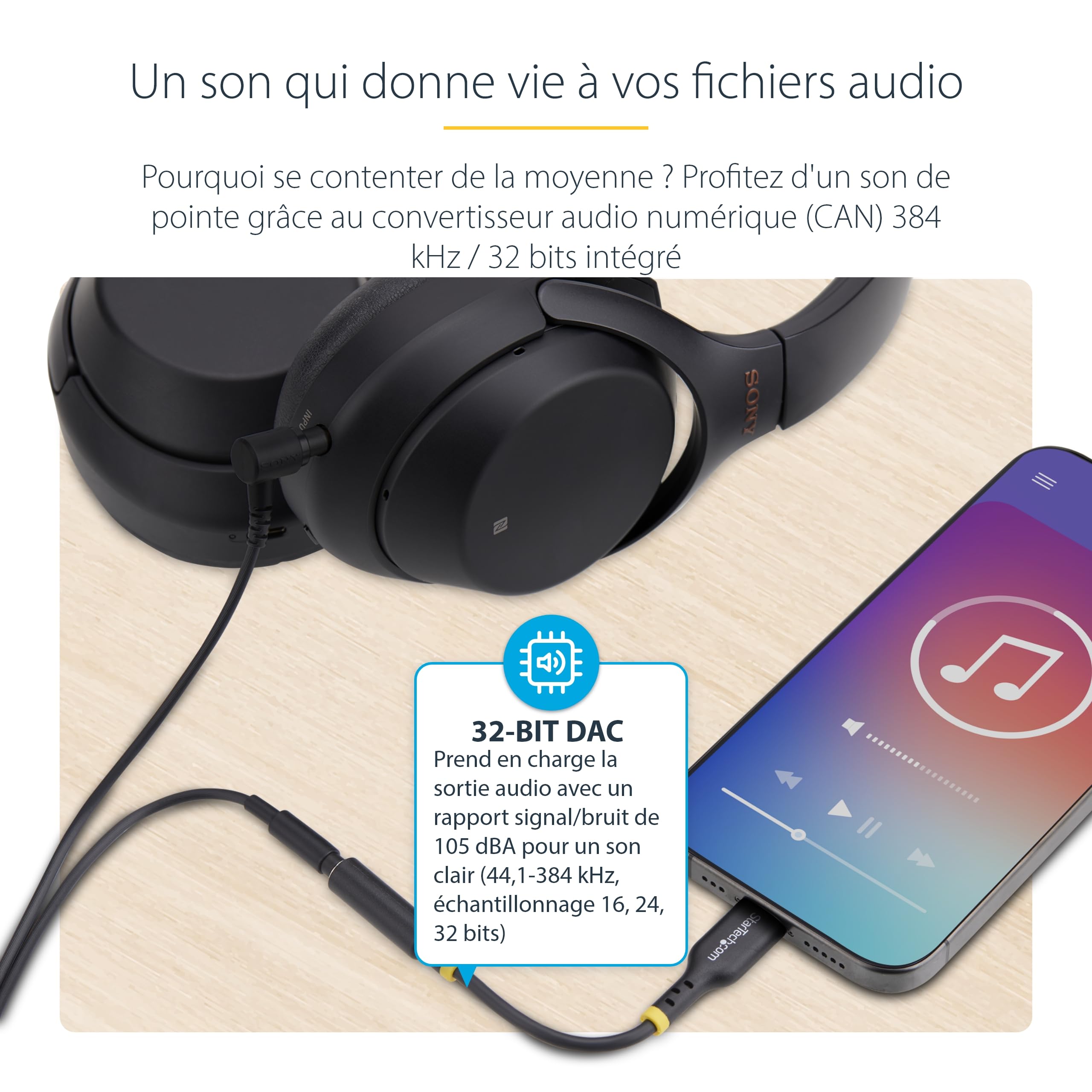 startech-com-adaptateur-audio-usb-c-vers-jack-3-5mm-usbcaudio2-dac-32-bits image 4