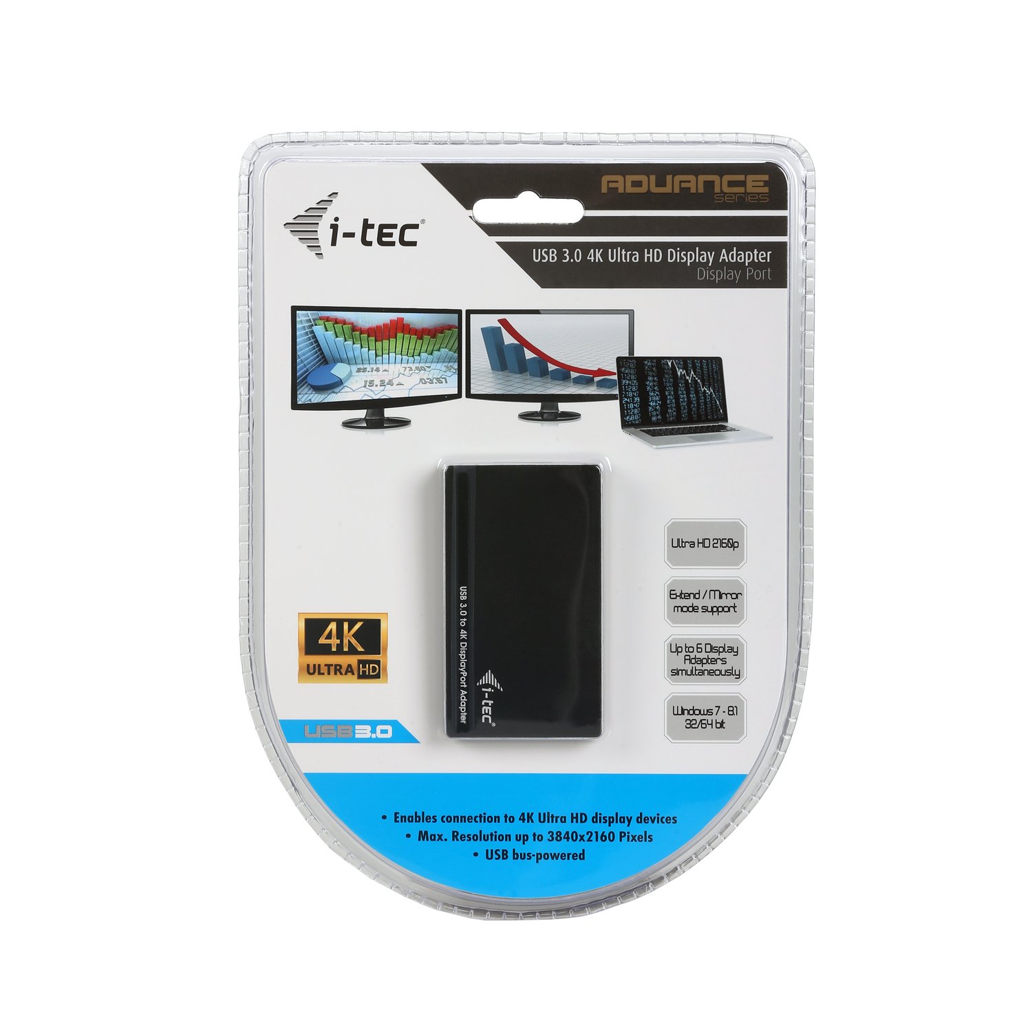 i-tec-adaptateur-usb-3-0-vers-displayport-4k-ultra-hd image 7