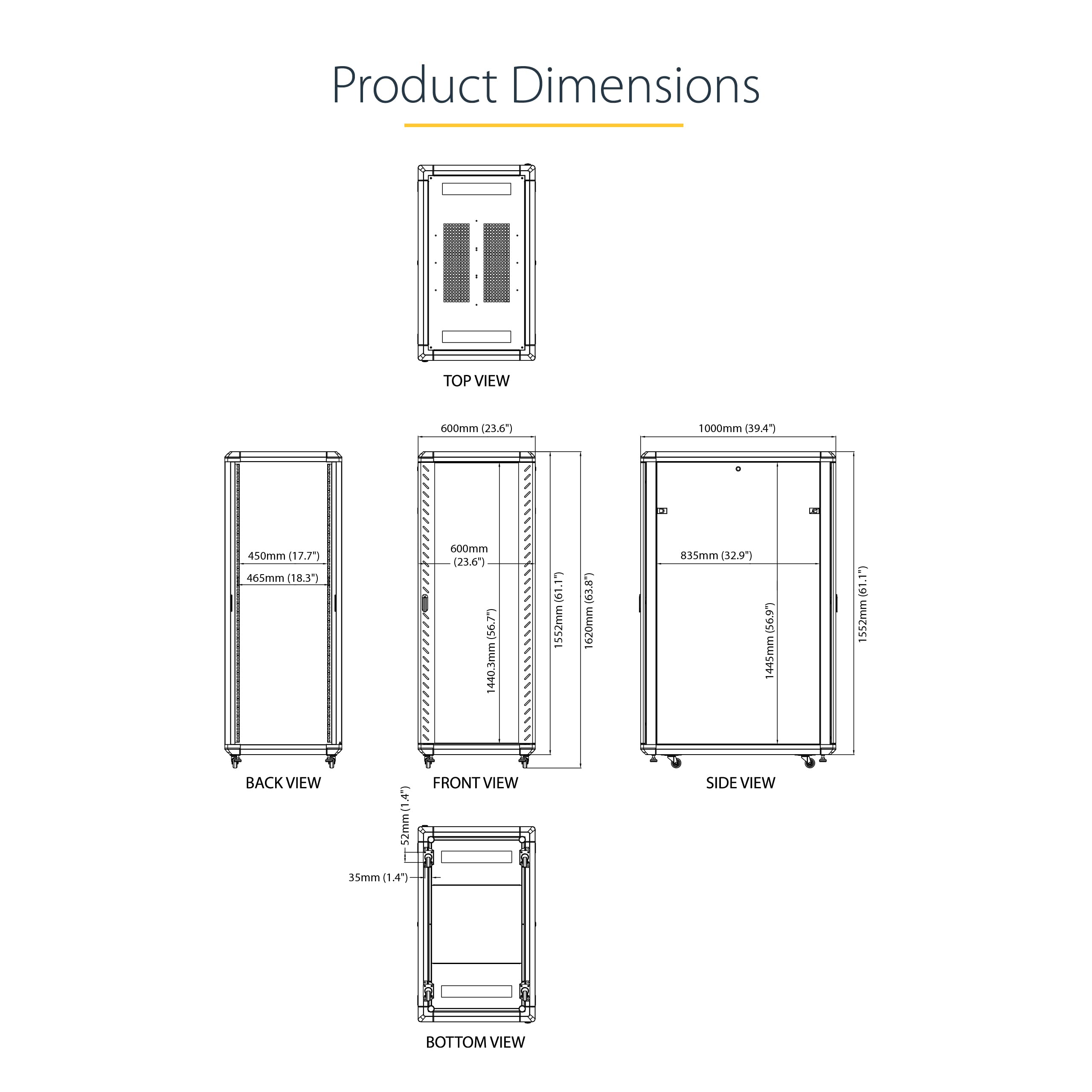 startech-com-rk3236bkf-armoire-serveur-32u-19-4-montants-800-kg image 7