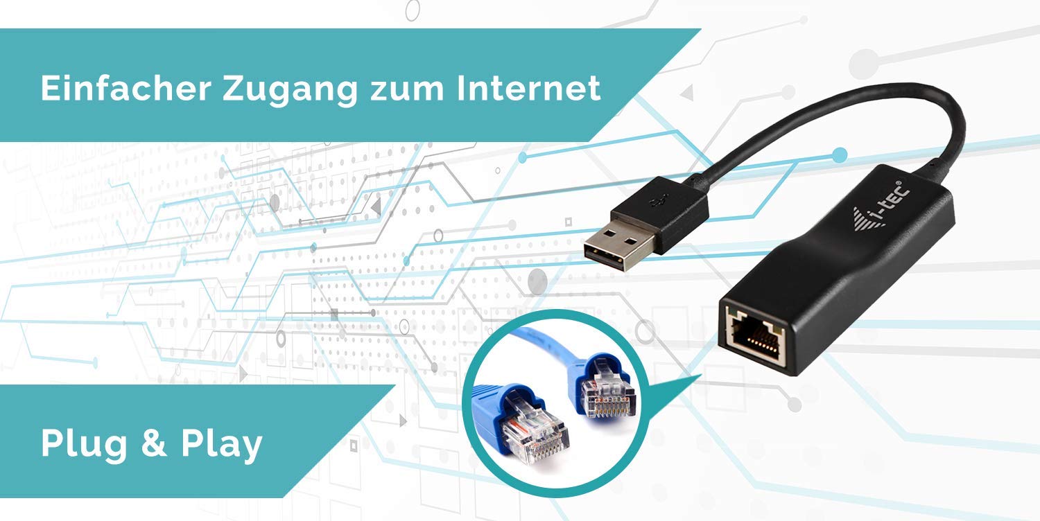 i-tec-u2lan-adaptateur-usb-2-0-vers-ethernet-rj45-100-mbps image 2