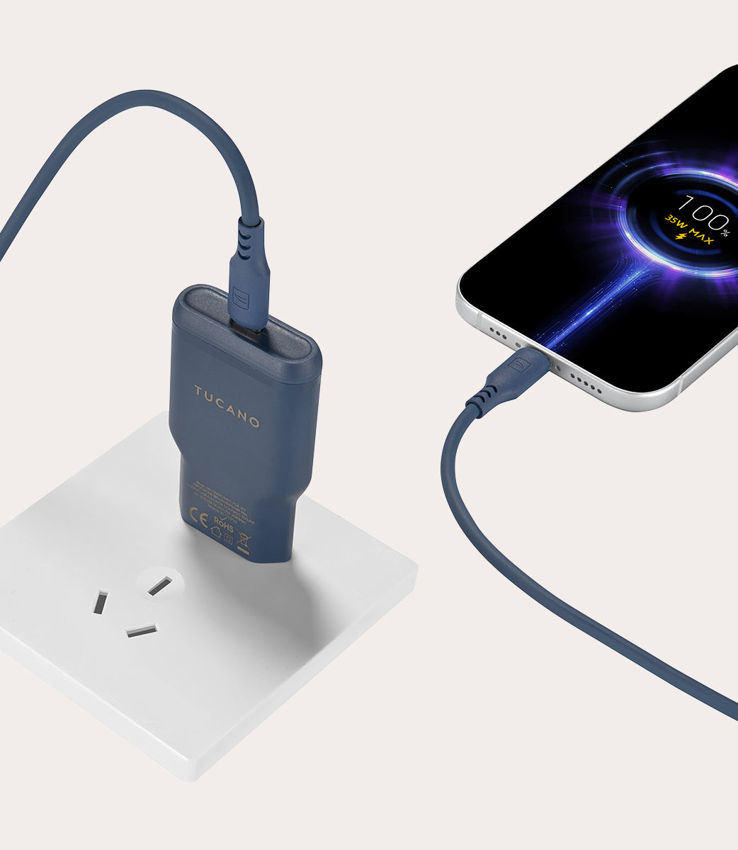 tucano-one-power-kit-chargeur-gan-35w-c-ble-usb-c-silicone-60w-2m image 5