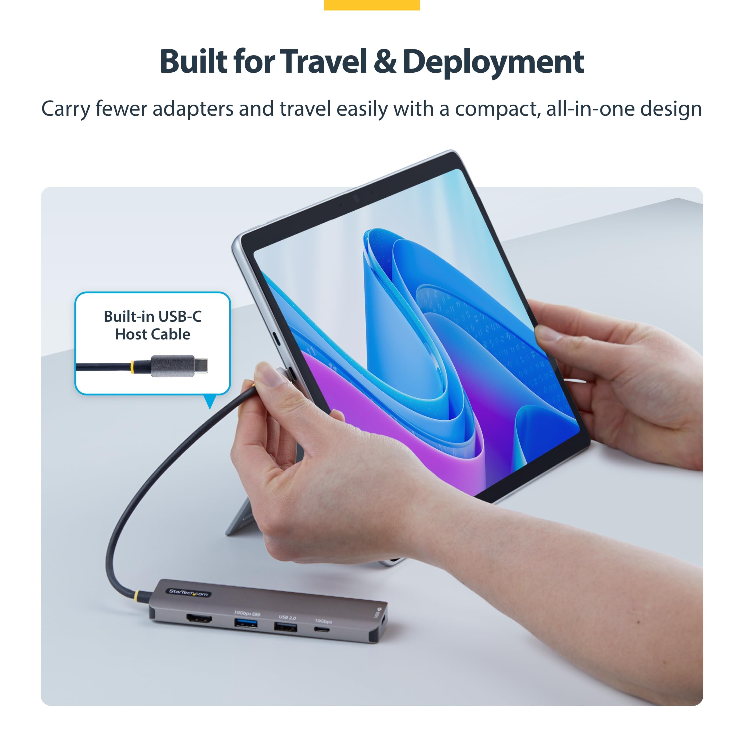 startech-com-hub-usb-c-5-en-1-vers-hdmi-4k-60hz-140w-pd-usb-a-c-10-gbps image 4