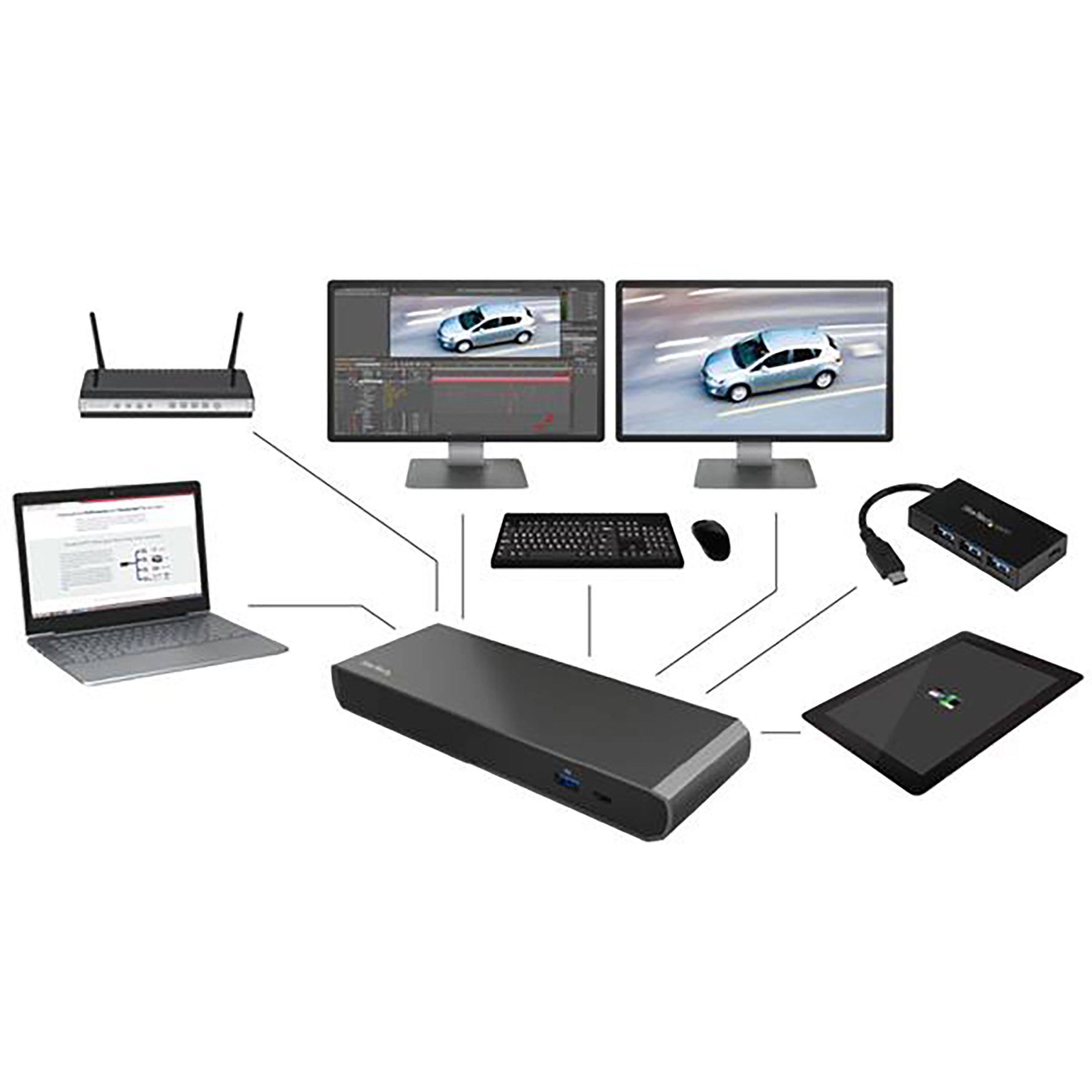 startech-com-station-d-accueil-thunderbolt-3-double-4k-60hz-85w-ethernet image 5