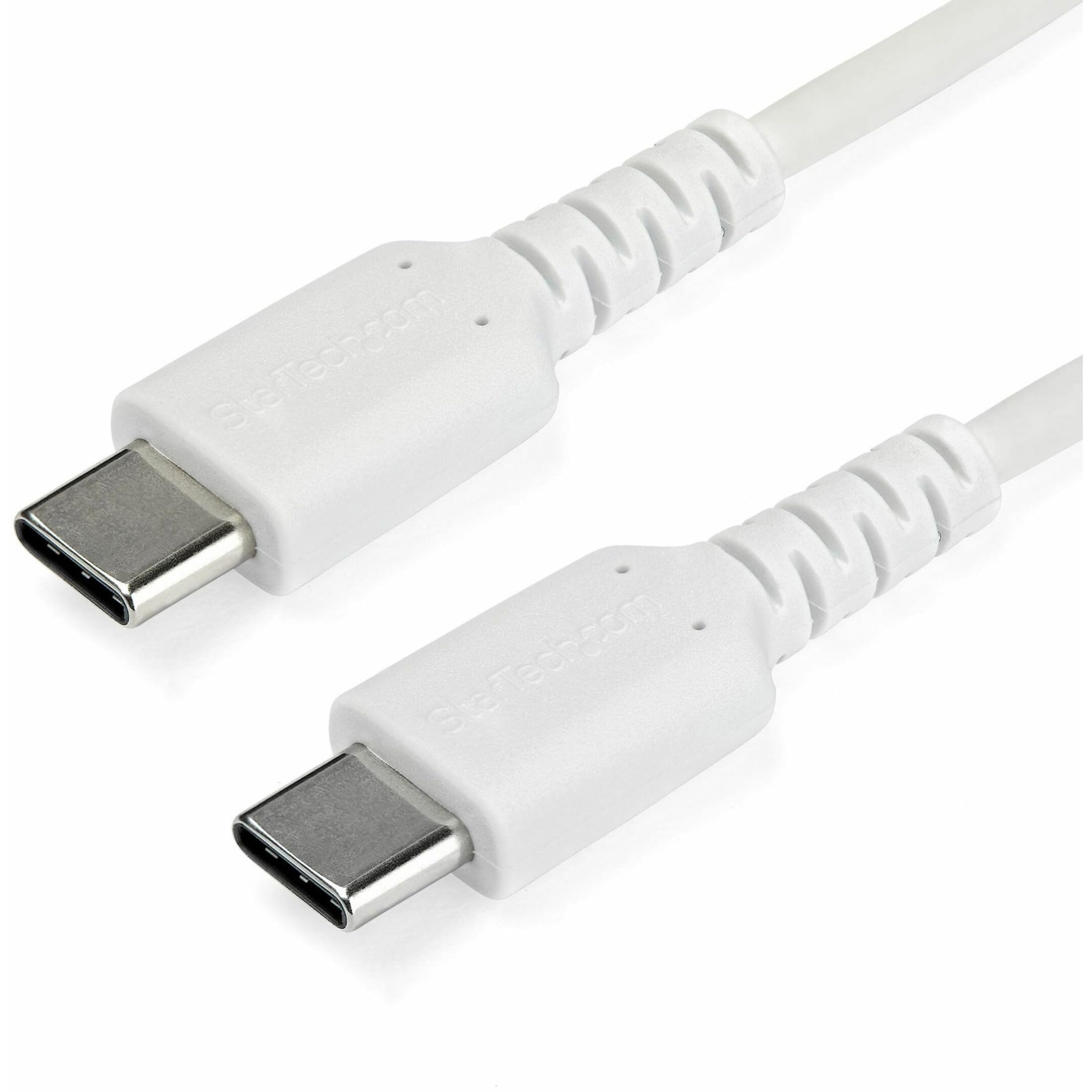 startech-com-c-ble-usb-c-vers-usb-c-1-m-blanc-60w-pd-usb-2-0-renforc-kevlar image 1