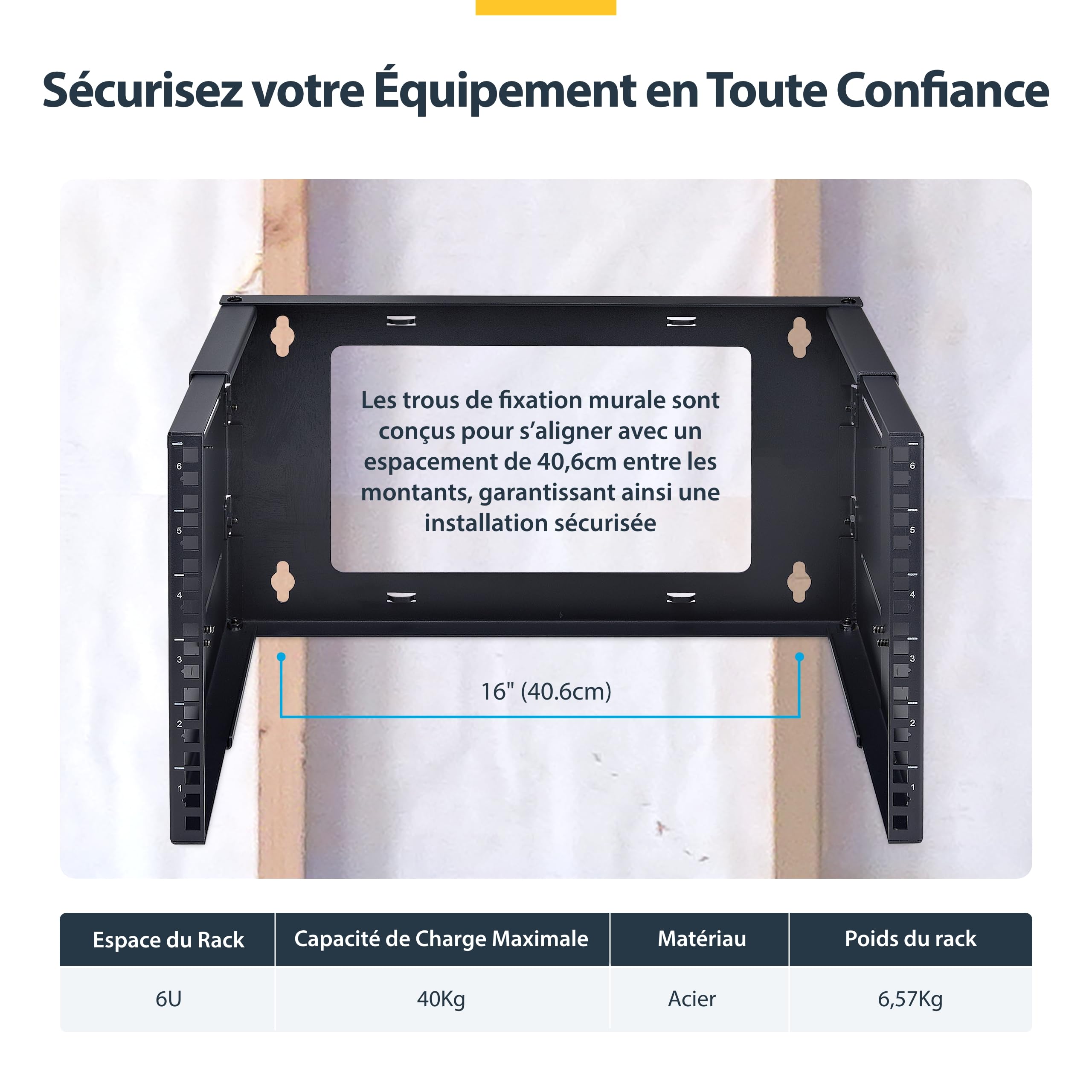 startech-com-rack-mural-6u-2-montants-19-profondeur-r-glable-40-cm-ouvert image 4
