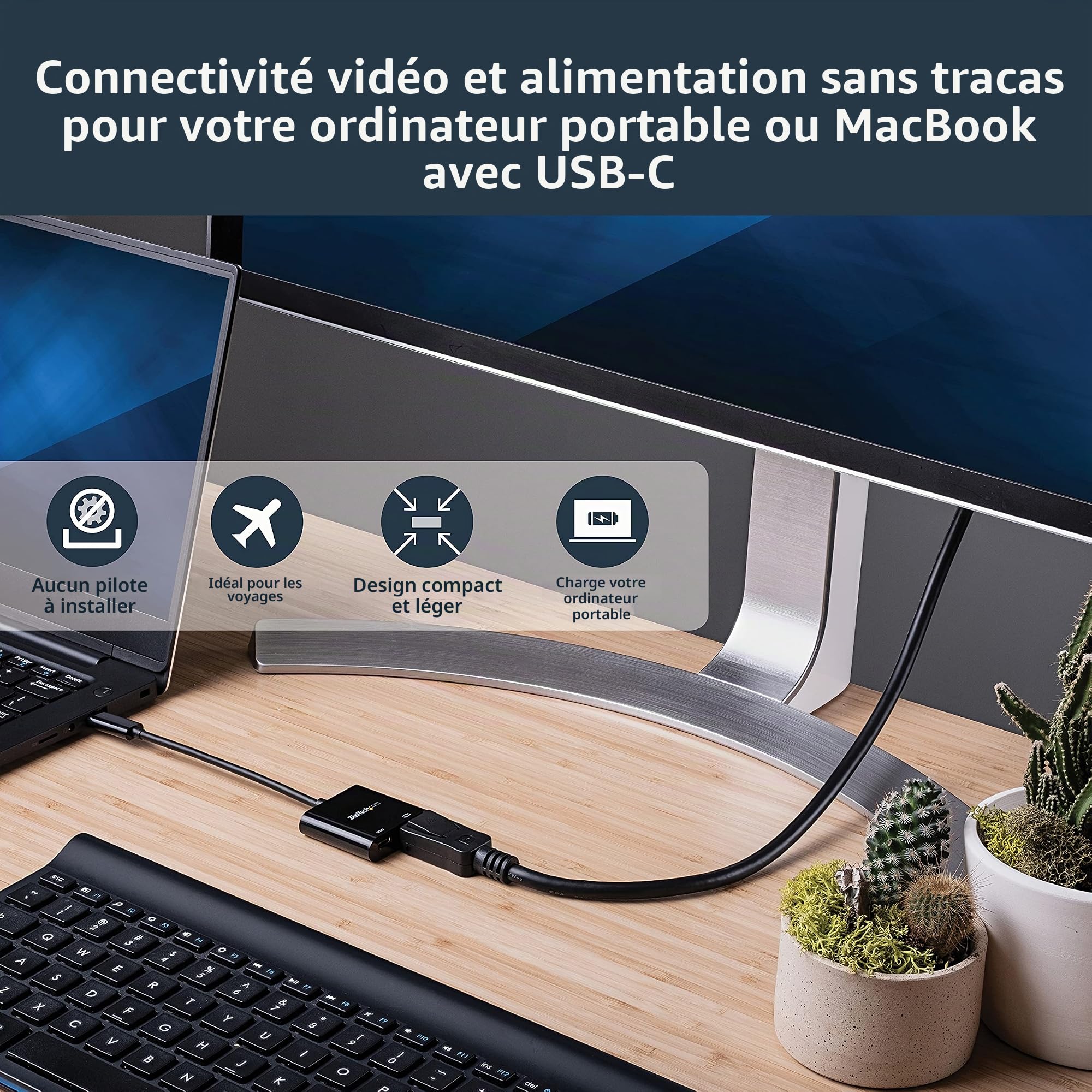 startech-com-adaptateur-usb-c-vers-displayport-1-2-4k-60hz-pd-60w image 4