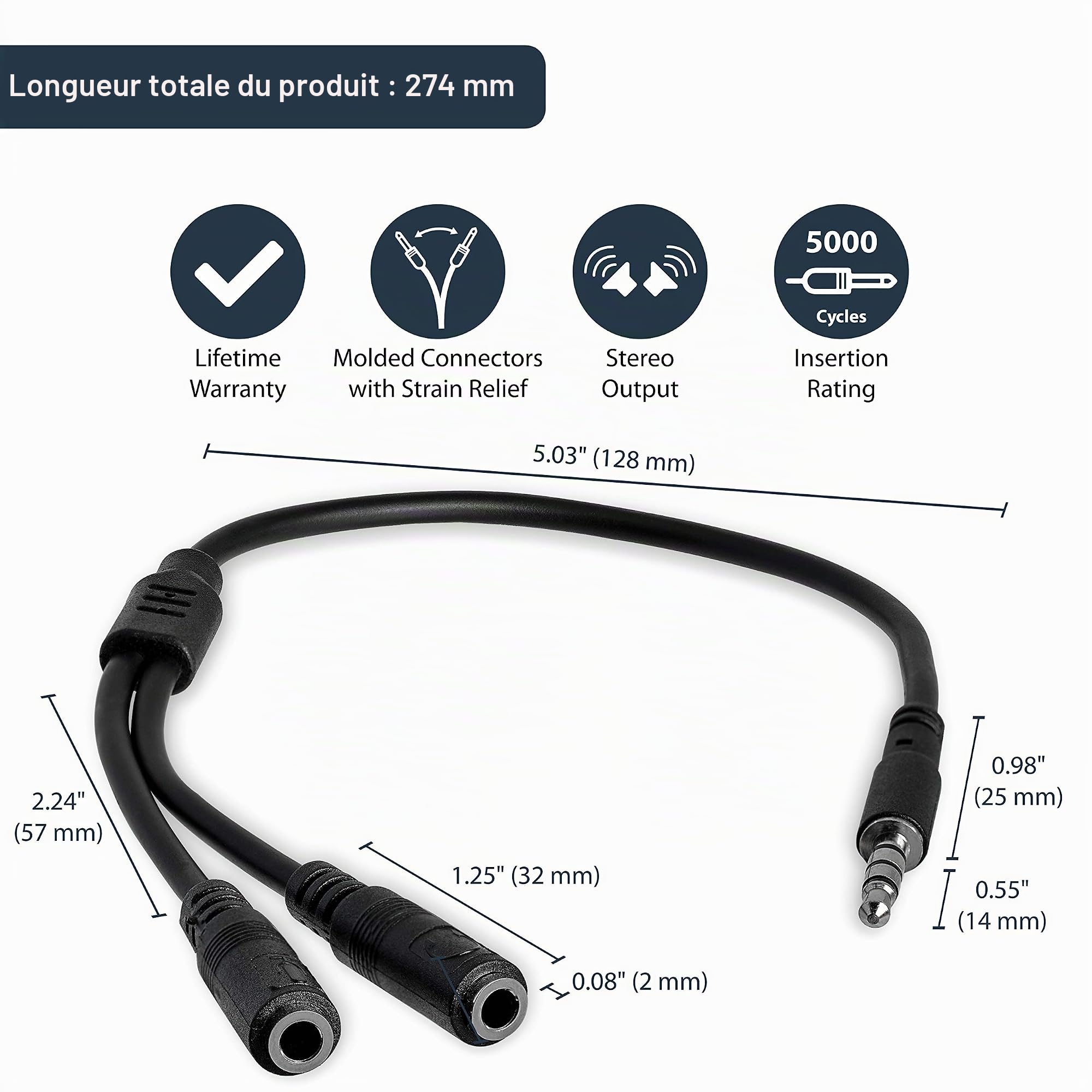 startech-com-muyhsmff-adaptateur-casque-micro-jack-3-5mm-m-vers-2x-f-noir image 3