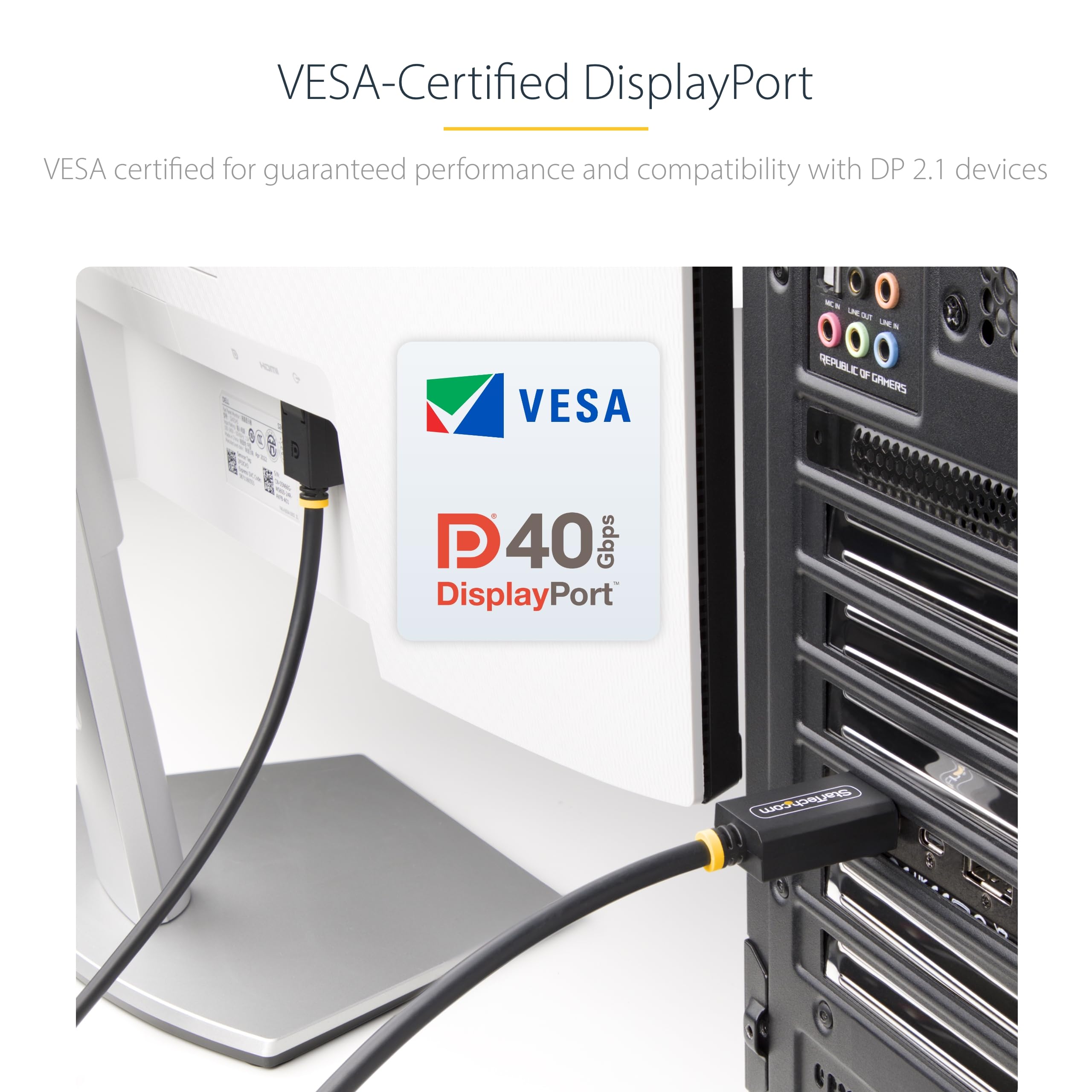 startech-com-c-ble-displayport-2-1-dp40-vesa-1-8-m-8k-60hz-uhbr10 image 2
