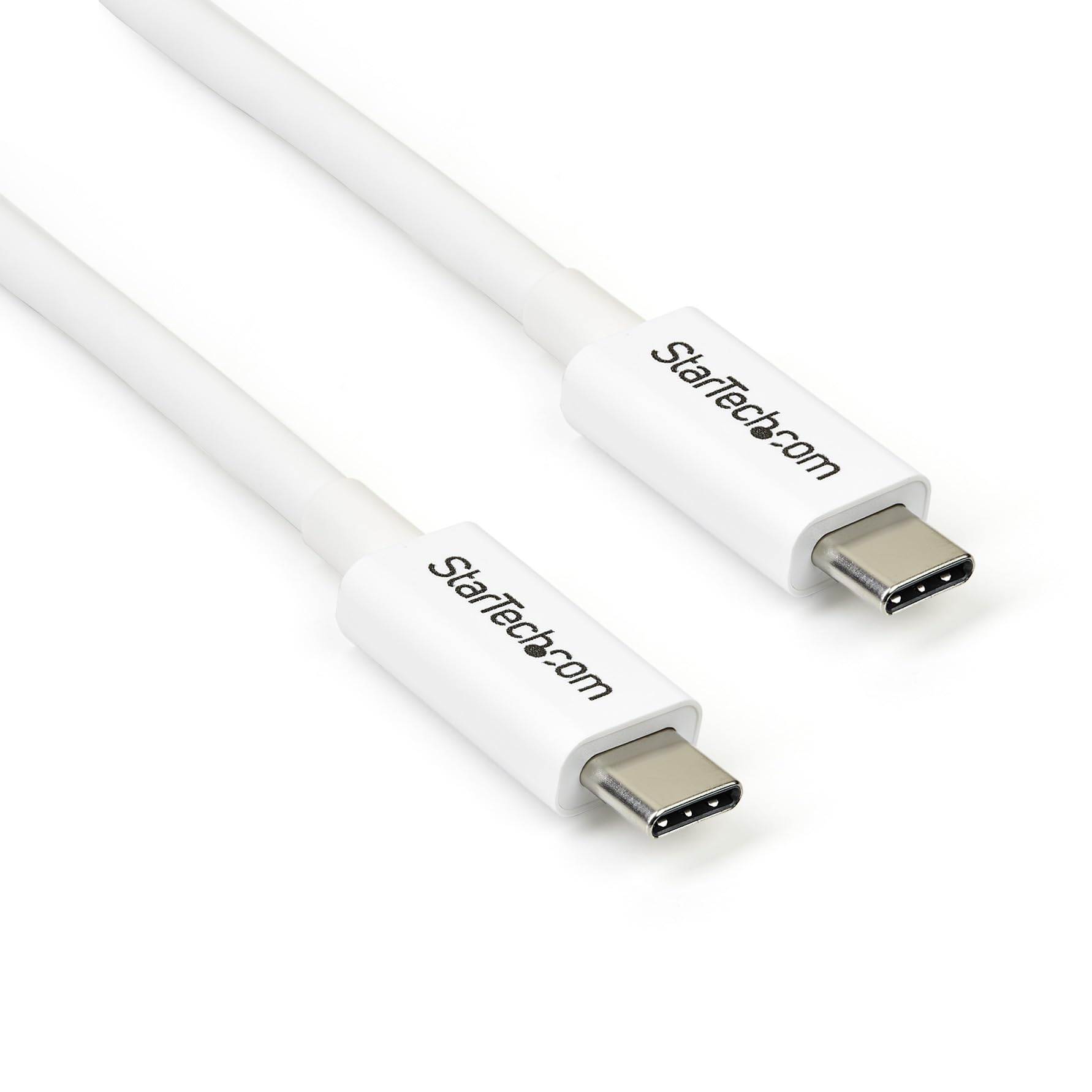 startech-com-c-ble-thunderbolt-3-passif-0-5m-40gbps-100w-blanc image 1