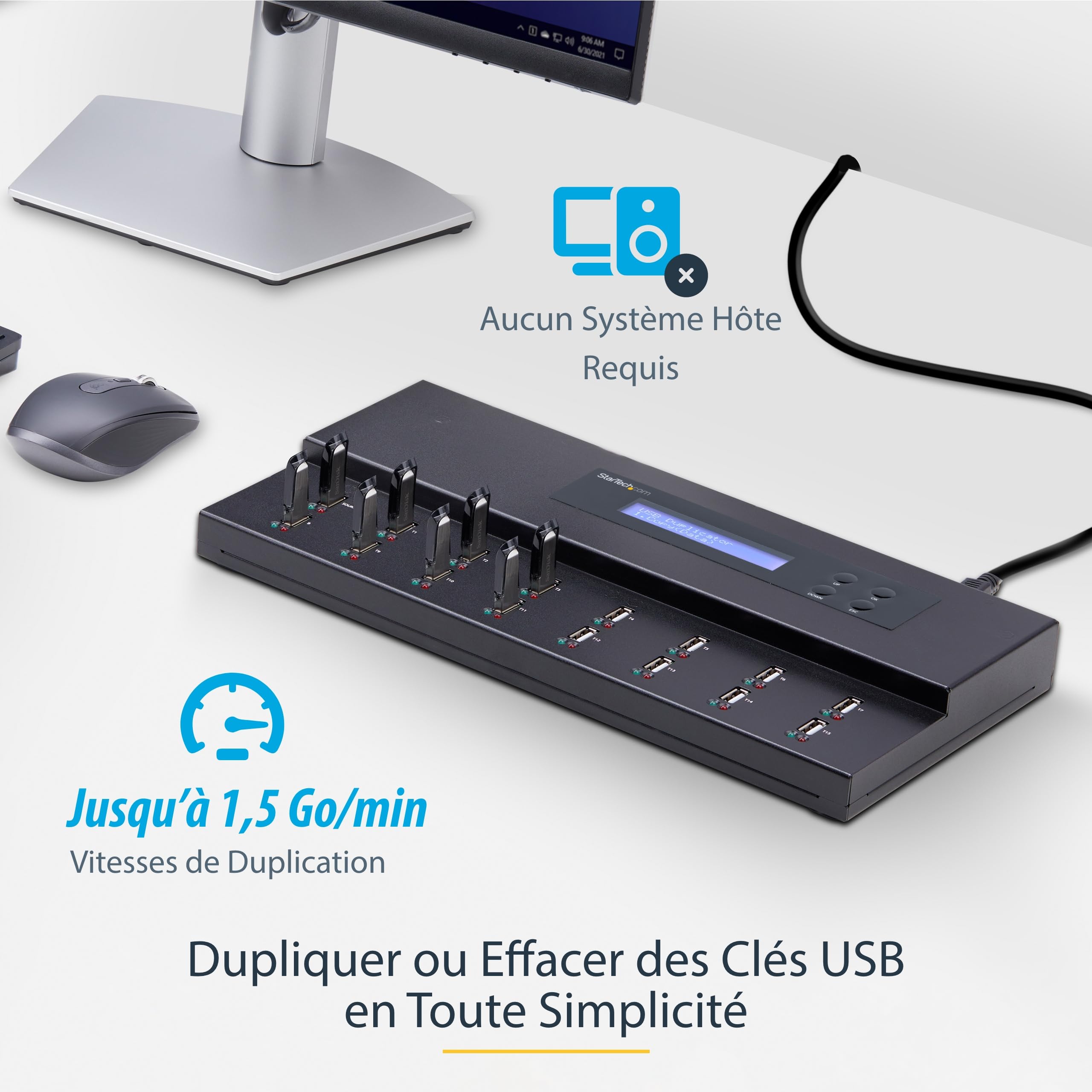 startech-com-duplicateur-cloneur-effaceur-cl-usb-1-15-1-5-go-min-avec-lcd image 2
