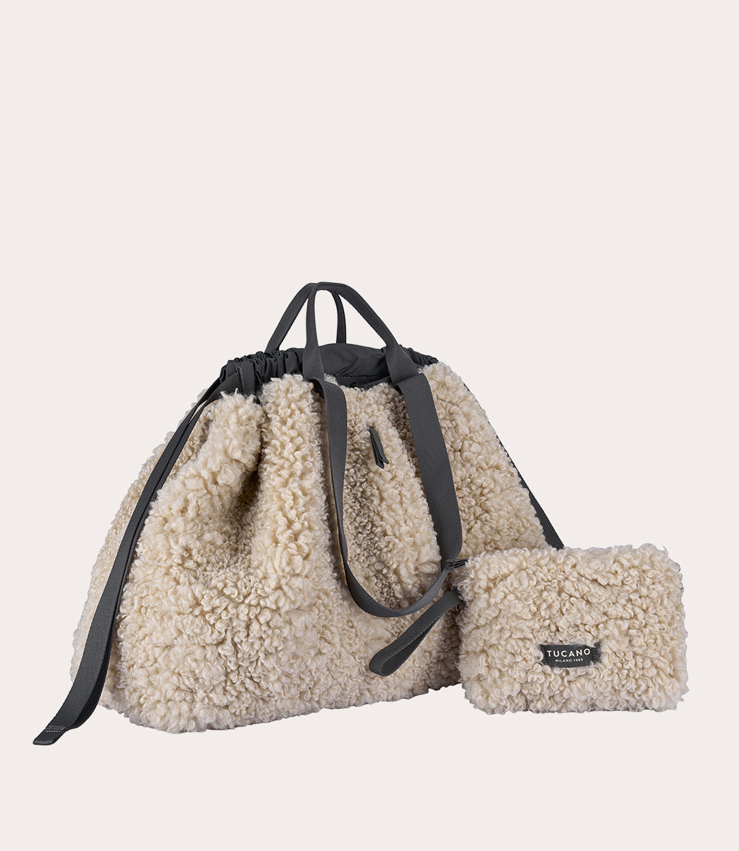 tucano-carry-sheep-large-sac-de-week-end-fausse-fourrure-effet-mouton image 5
