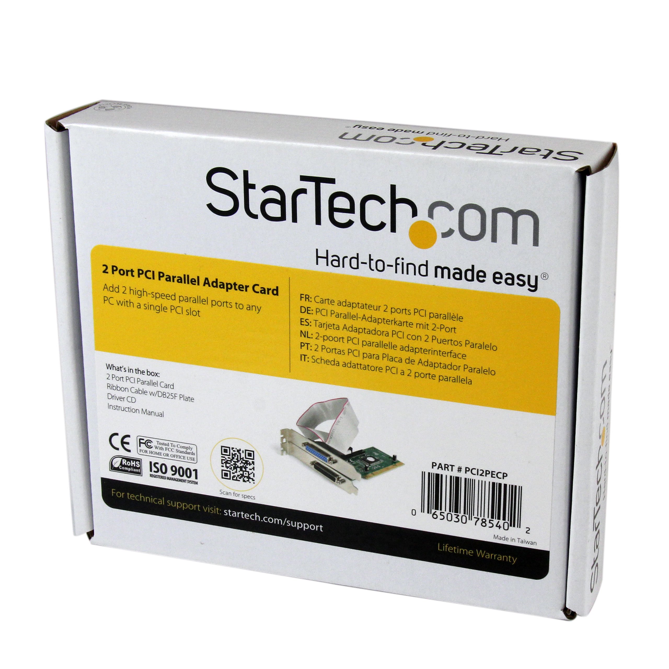 startech-com-pci2pecp-carte-adaptateur-pci-vers-2-ports-parall-le-db25 image 5