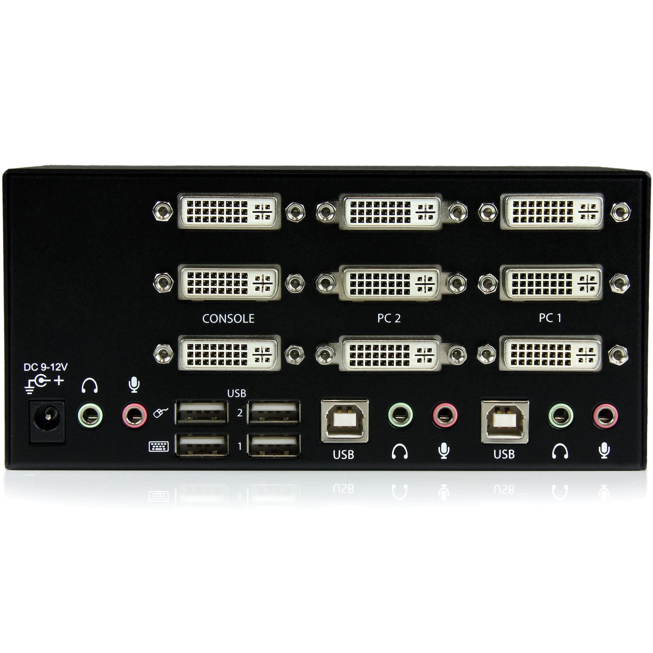 startech-com-switch-kvm-dvi-triple-cran-2-ports-avec-audio-et-hub-usb-2-0-sv231t image 3
