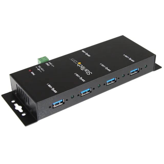 startech-com-st4300usbm-hub-industriel-usb-3-0-4-ports-m-tal-montable image 1