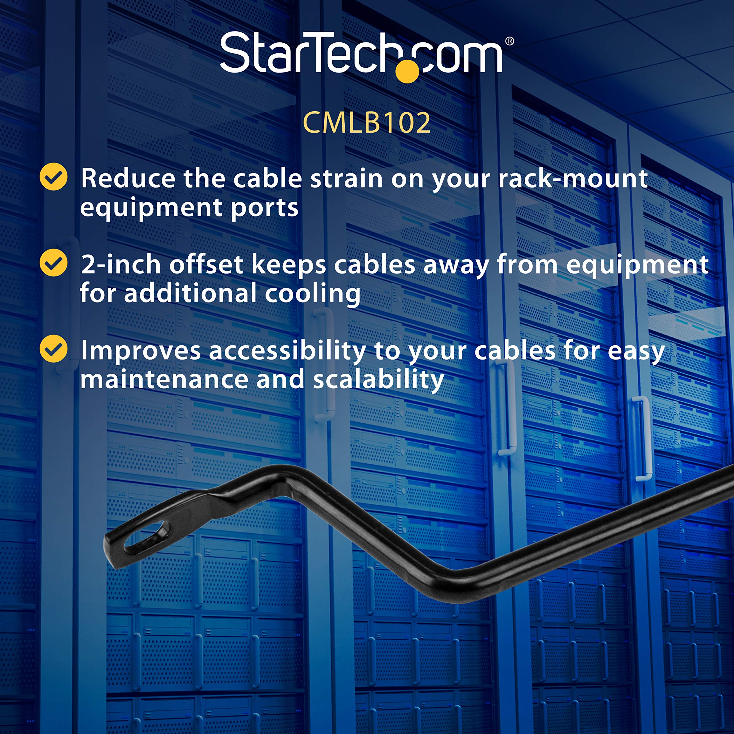 startech-com-barre-de-gestion-de-c-bles-lacing-bar-offset-5-cm-lot-de-10 image 3