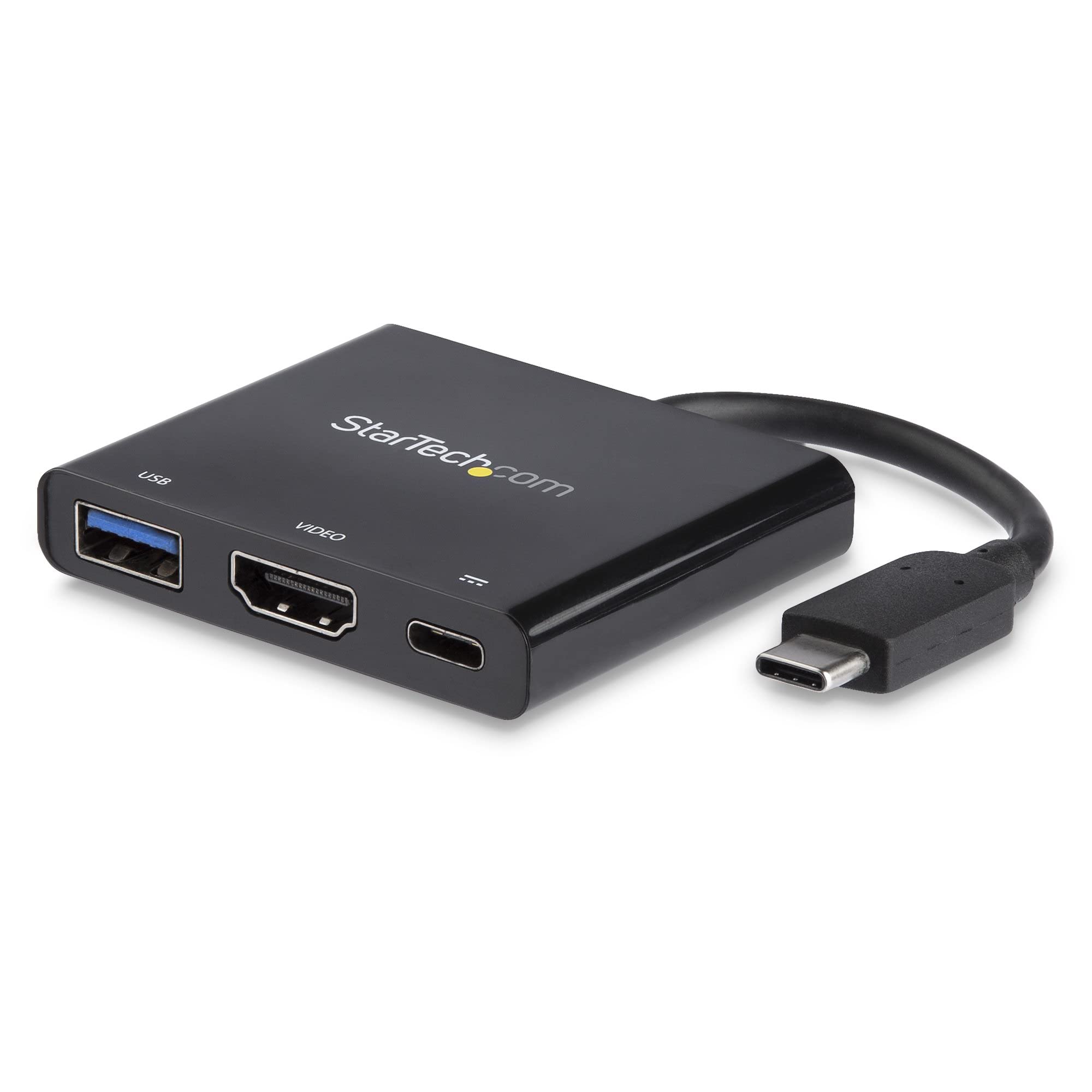 startech-com-adaptateur-usb-c-vers-hdmi-4k-30hz-avec-usb-3-0-et-60w-pd image 1