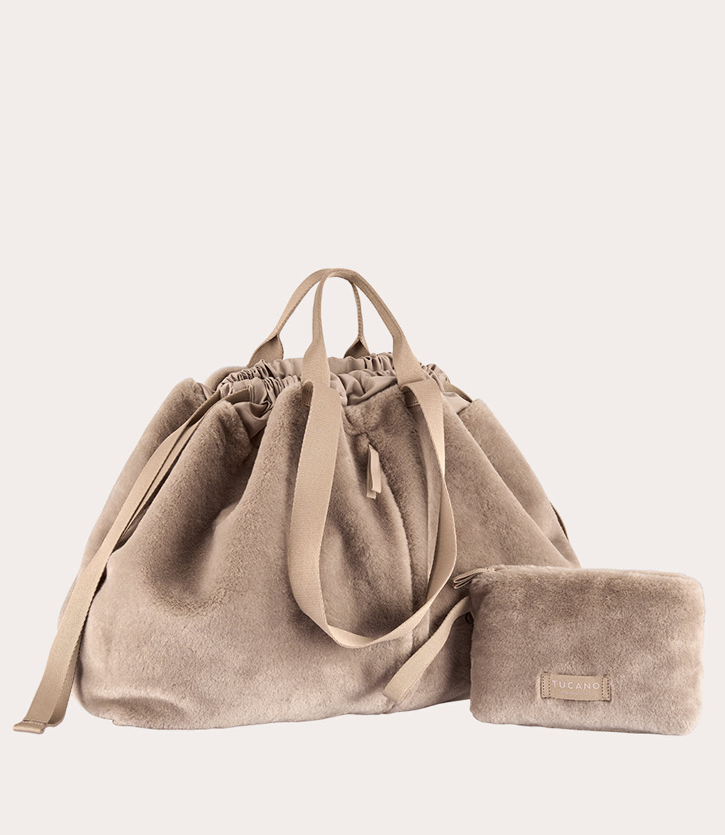 tucano-carry-fur-large-sac-de-week-end-fausse-fourrure-douce image 5