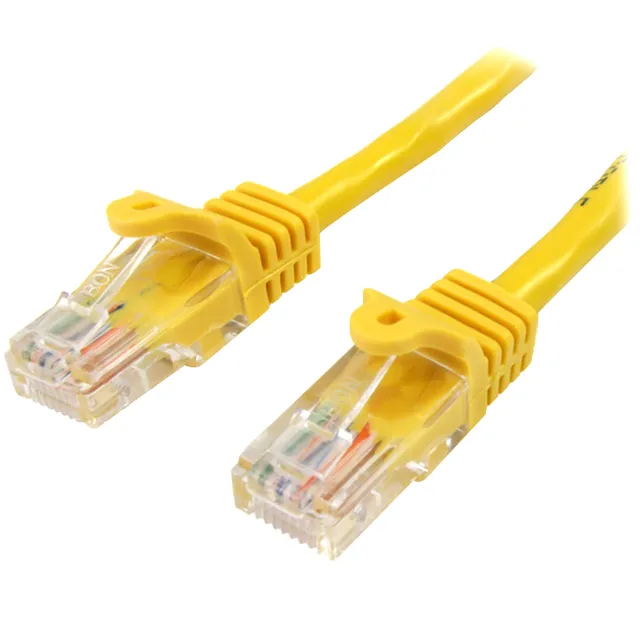 startech-com-45pat1myl-c-ble-ethernet-cat5e-1-m-rj45-m-m-jaune-anti-accroc image 1