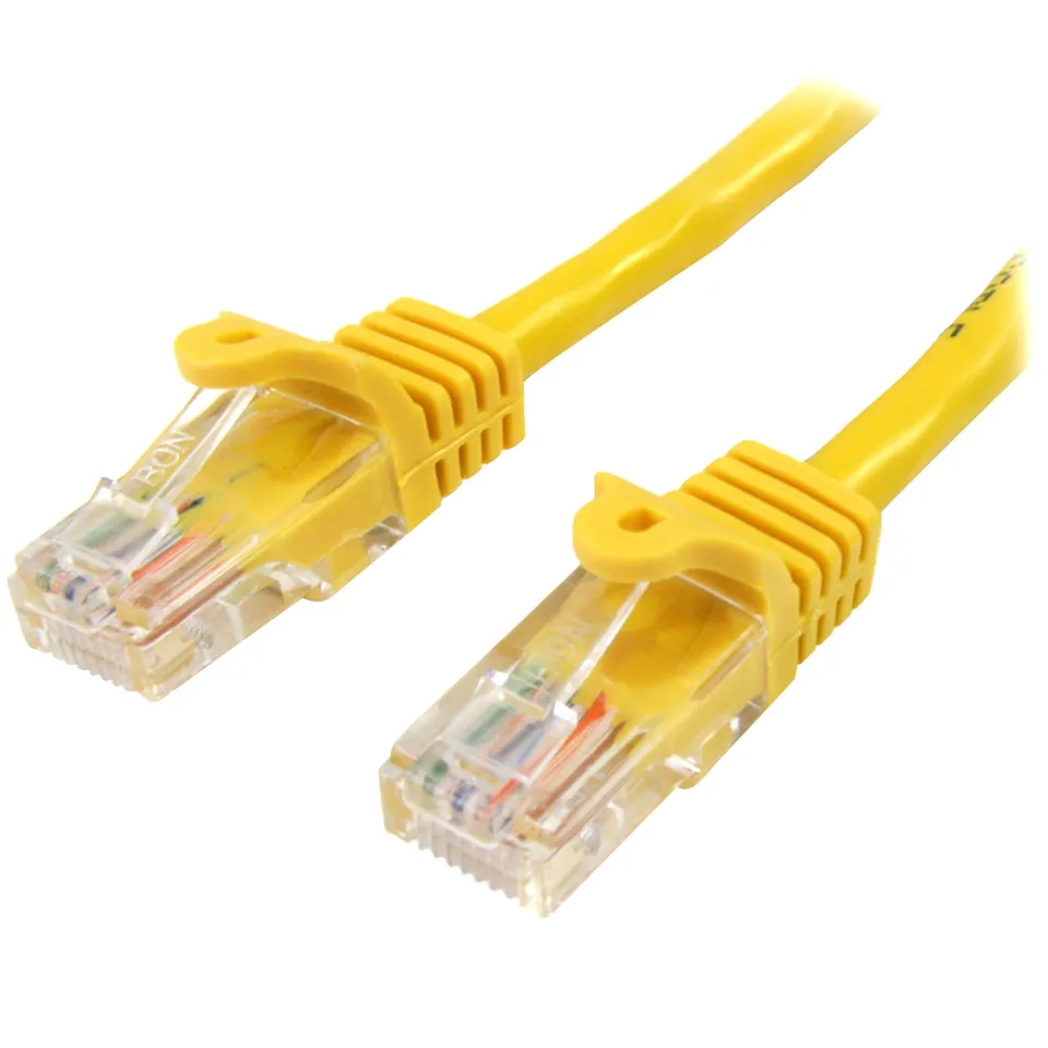 startech-com-45pat1myl-c-ble-ethernet-cat5e-1-m-rj45-m-m-jaune-anti-accroc image 1