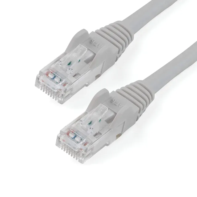 startech-com-n6patc1mgr-c-ble-patch-cat6-1-m-rj45-poe-100w-gris image 1