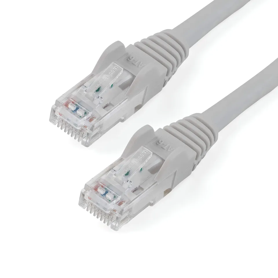 startech-com-n6patc1mgr-c-ble-patch-cat6-1-m-rj45-poe-100w-gris image 1