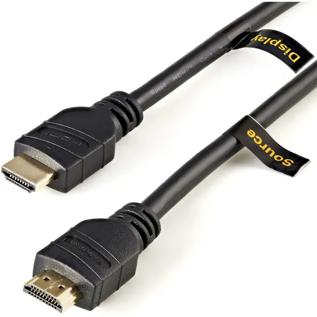 startech-com-c-ble-hdmi-actif-1-4-mural-15-m-4k-30hz-avec-ethernet-noir image 1