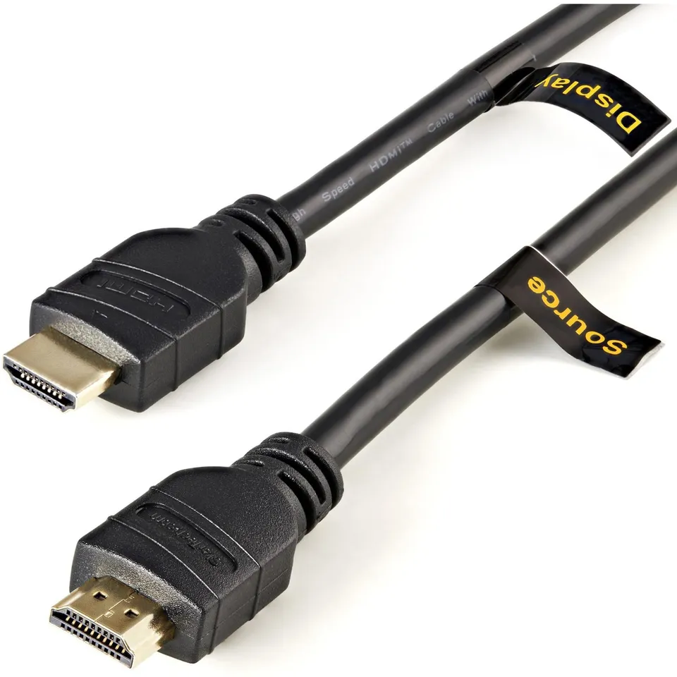 startech-com-c-ble-hdmi-actif-1-4-mural-15-m-4k-30hz-avec-ethernet-noir image 1