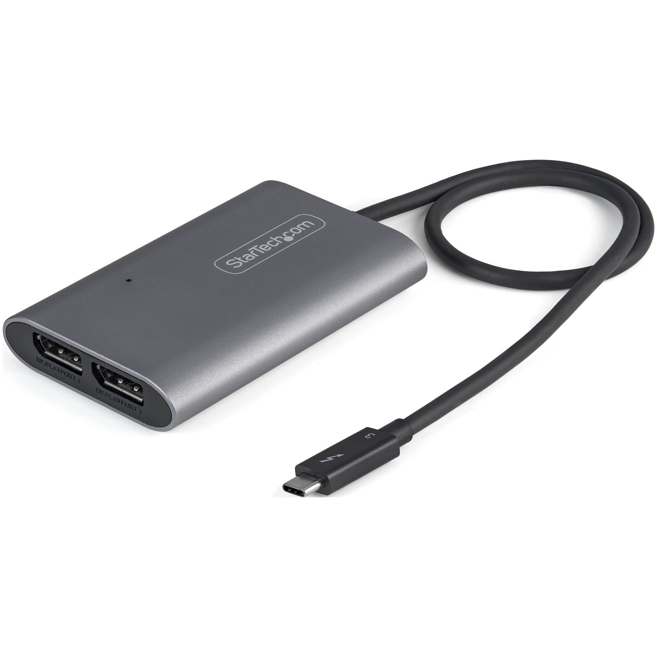 startech-com-adaptateur-thunderbolt-vers-double-displayport-1-4-4k-60hz-hdr image 1