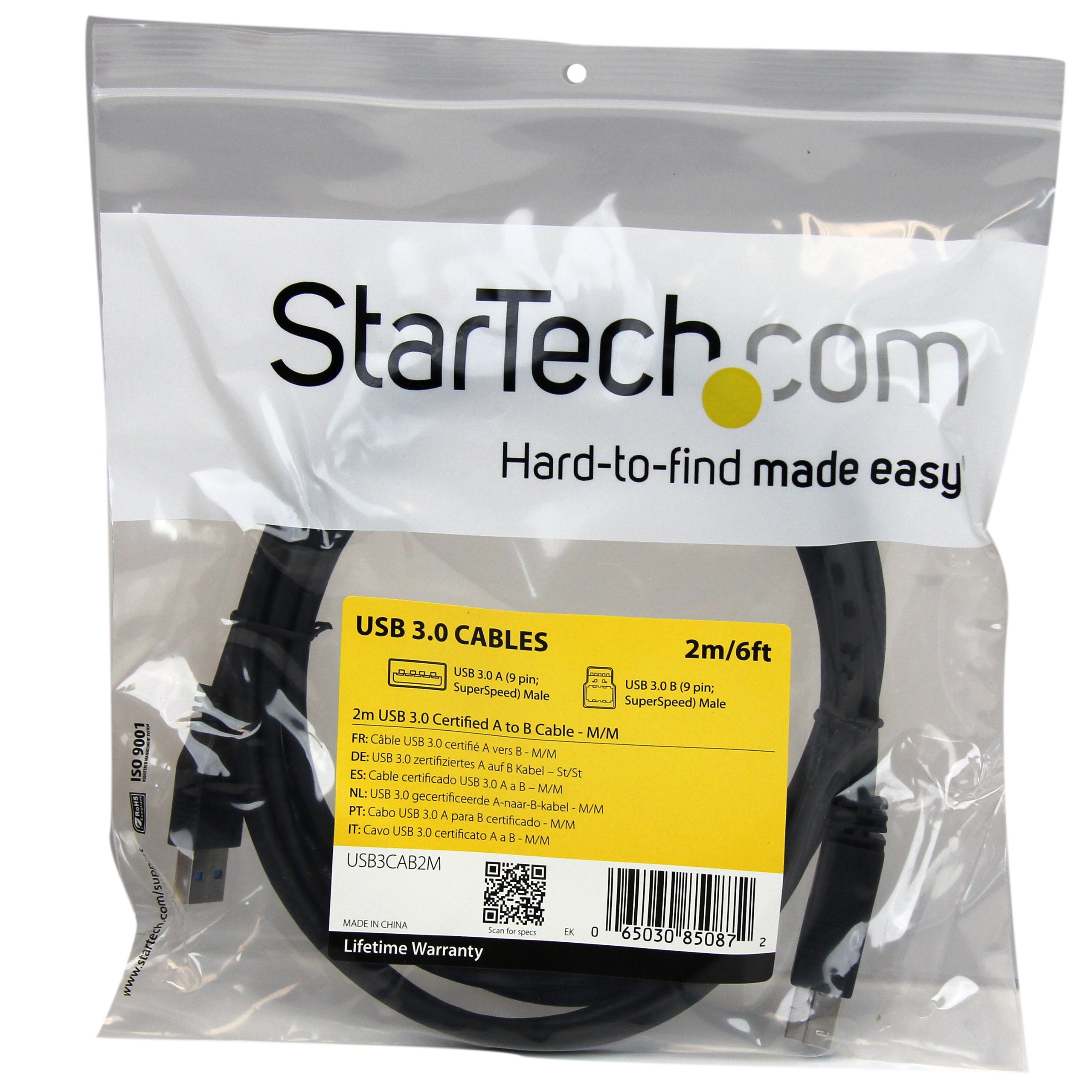 startech-com-usb3cab2m-c-ble-usb-3-0-a-vers-b-2m-noir-superspeed image 4