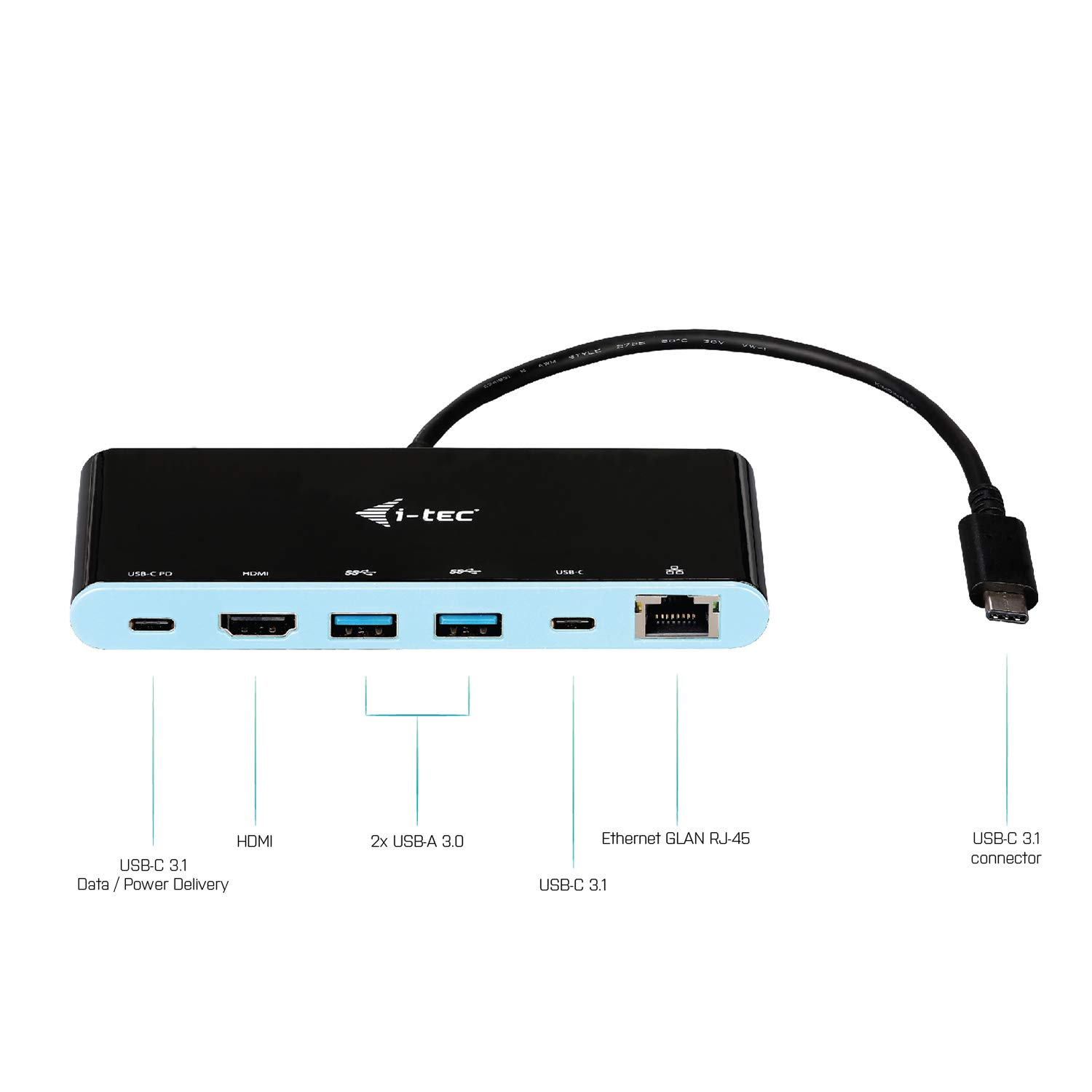 i-tec-mini-station-d-accueil-usb-c-4k-hdmi-ethernet-power-delivery-thunderbolt-3 image 3