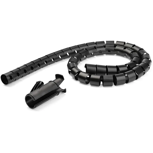 startech-com-cmscoiled2-gaine-spirale-range-c-ble-noir-25-mm-x-2-5-m-avec-outil image 1