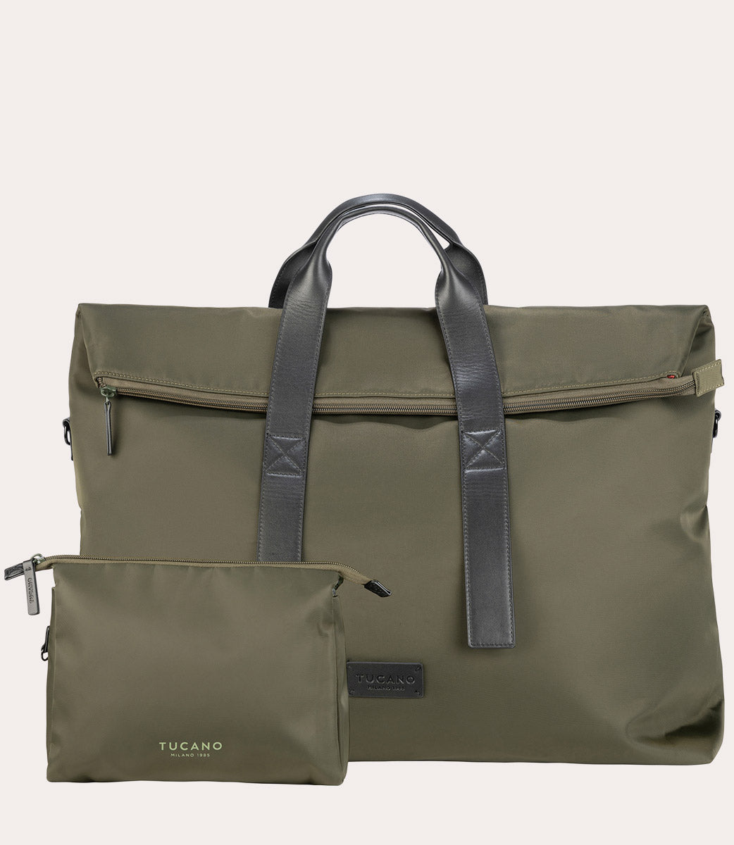 tucano-fold-weekender-bag-sac-de-voyage-nylon-recycl-et-cuir-15-6 image 5